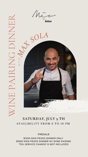 WINE PAIRING DINNER WITH MAX SOLA