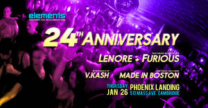 elements 24th Anniversary party w/ Lenore & Furious + VJ v.Kash