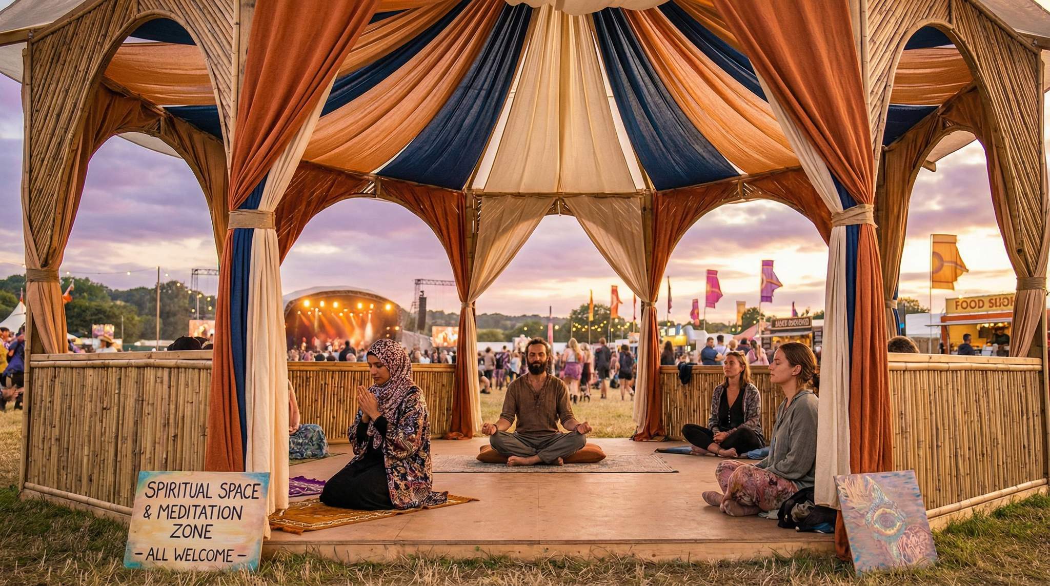 Beyond Quiet Zones: Creating Inclusive Prayer and Meditation Spaces at Festivals