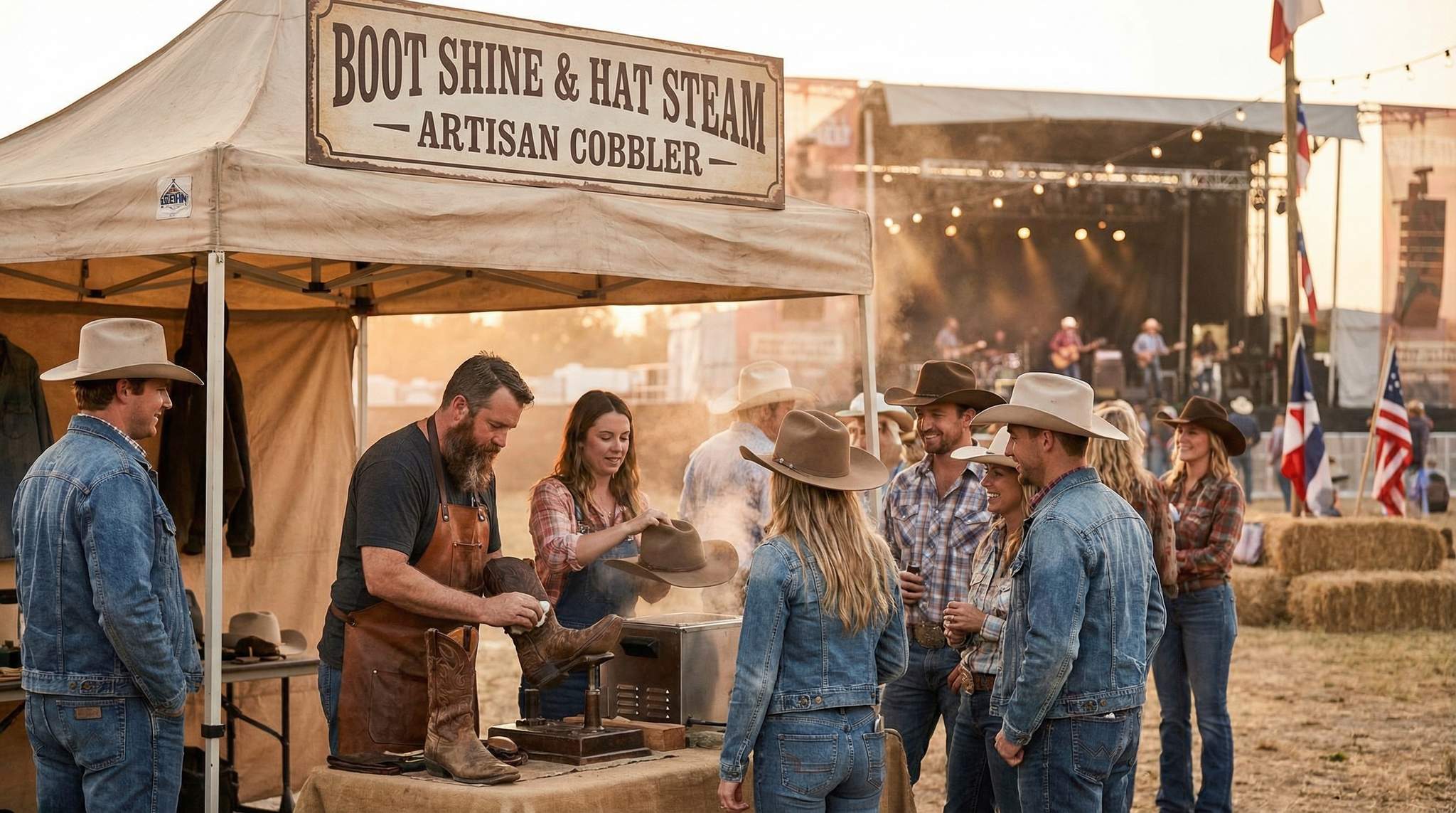 Boot Shines, Hat Steaming & Repairs: Elevating the Country Music Festival Experience