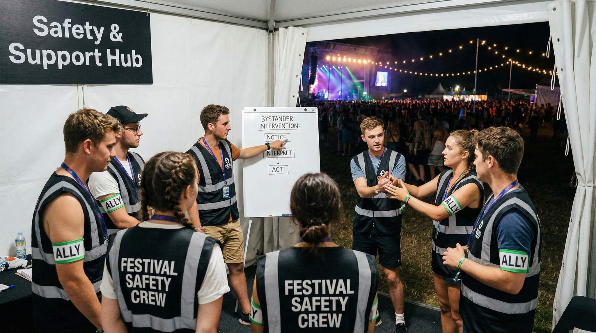 Bystander Intervention at Festivals: Training Staff and Attendees to Prevent Harassment