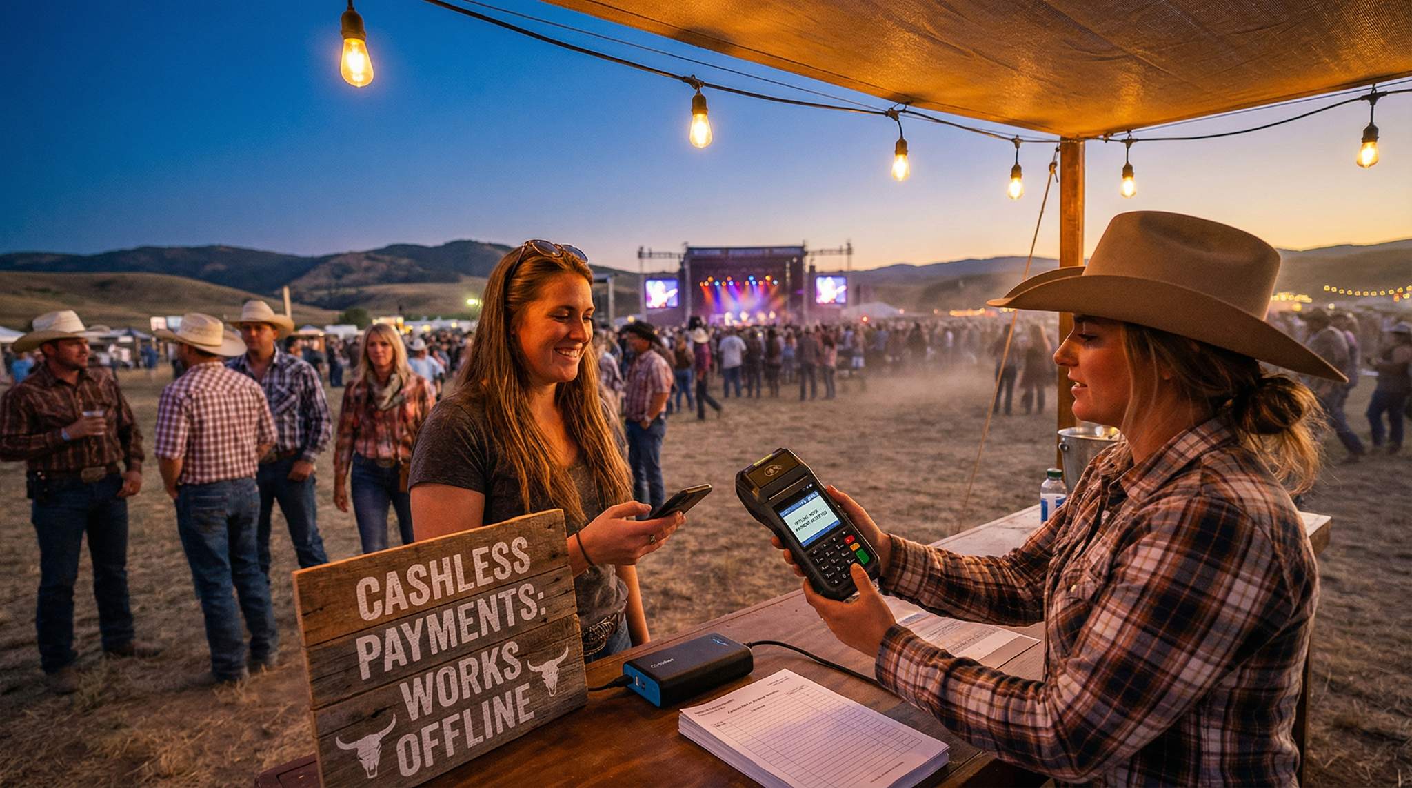 Cashless That Works in the Country: Offline Payment Solutions for Country Music Festivals