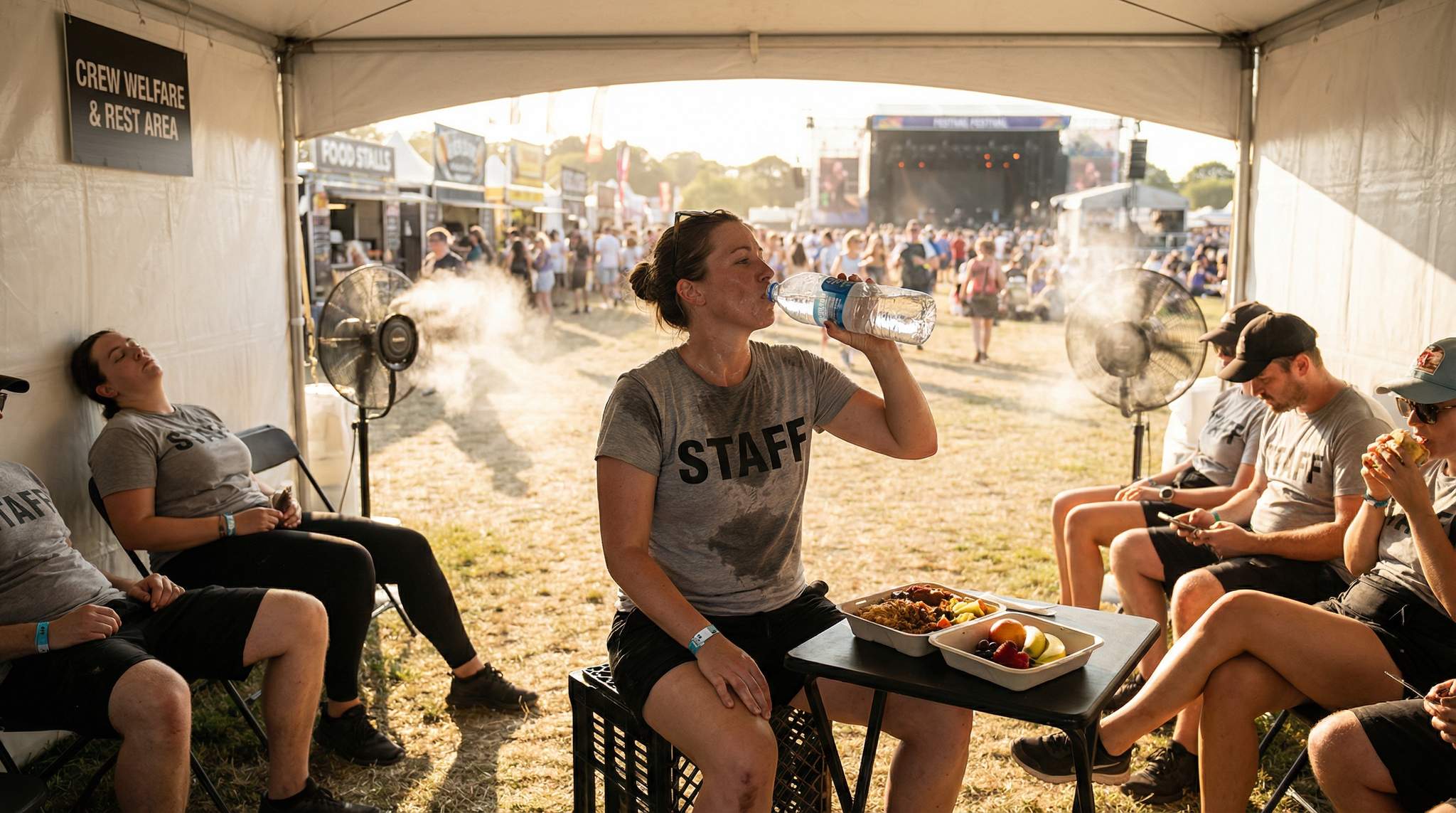 Crew Welfare at Food Festivals: Heat, Meals & Rest to Sustain Performance