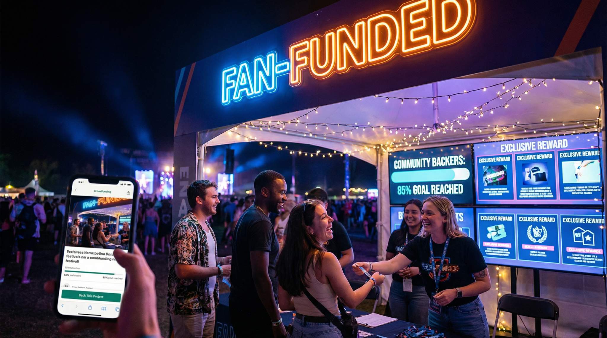 Engage your community to crowdfund your festival.
