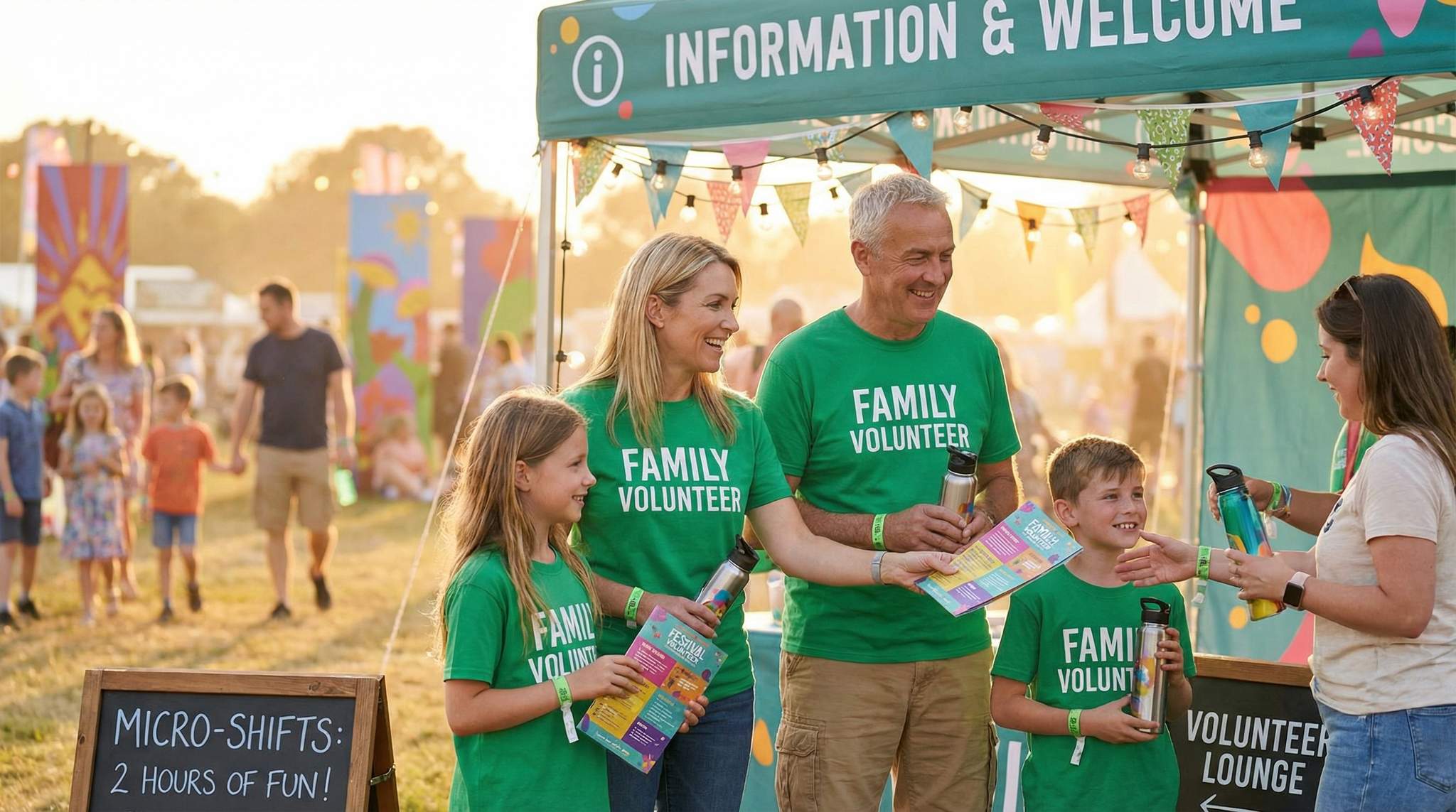 Family Volunteer Corps with Micro-Shifts: How to Engage Families at Festivals