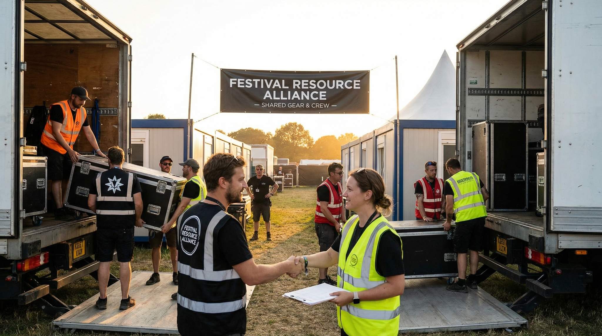 Independent festivals are banding together to share gear, bulk-buy supplies, and swap staff – slashing costs while building a powerful community.
