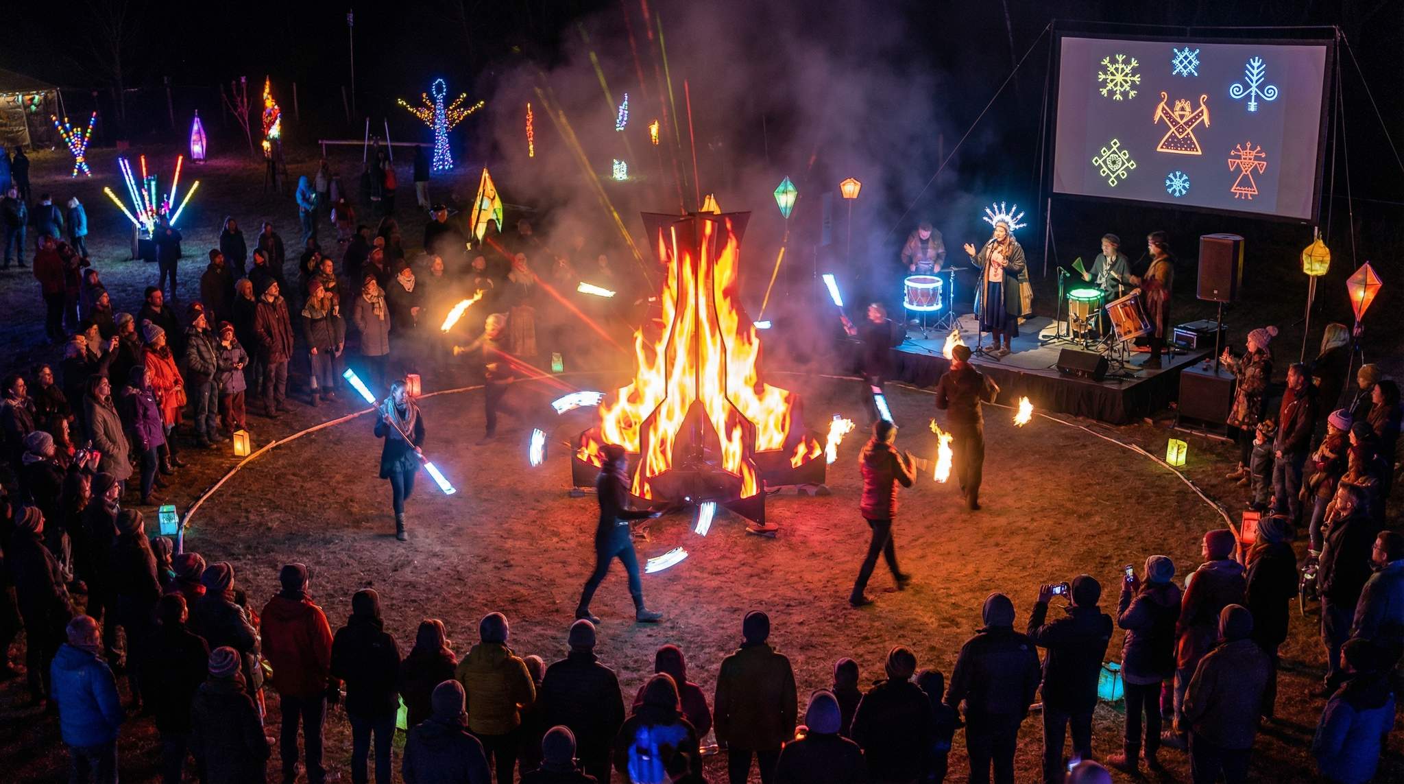 Fire Traditions Without Flames: Light, Sound, and Story in Folk Festivals