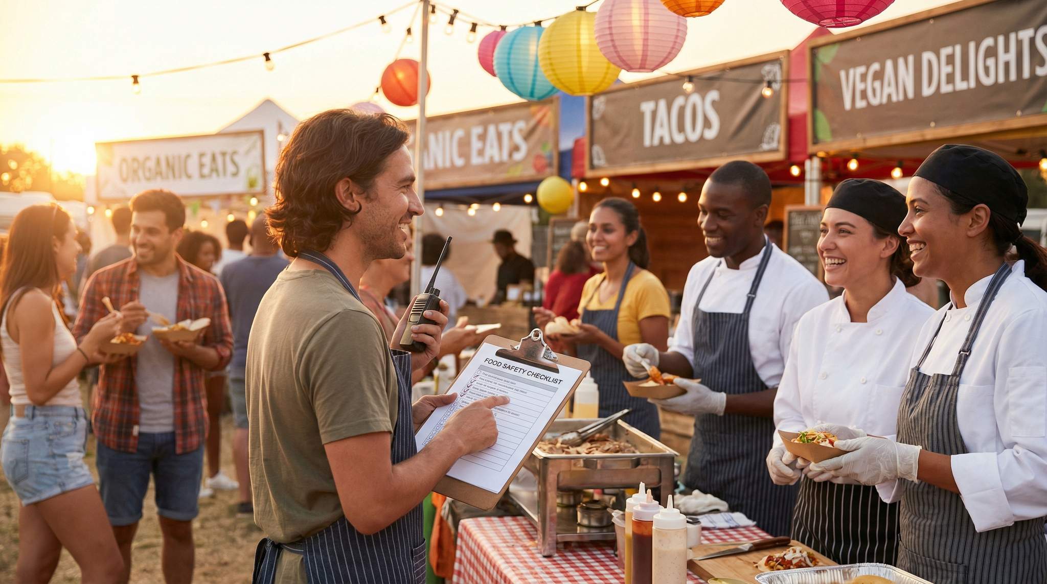 Keep festival-goers fed and safe by choosing the right vendors, offering diverse menus, cutting wait times, and enforcing strict hygiene.
