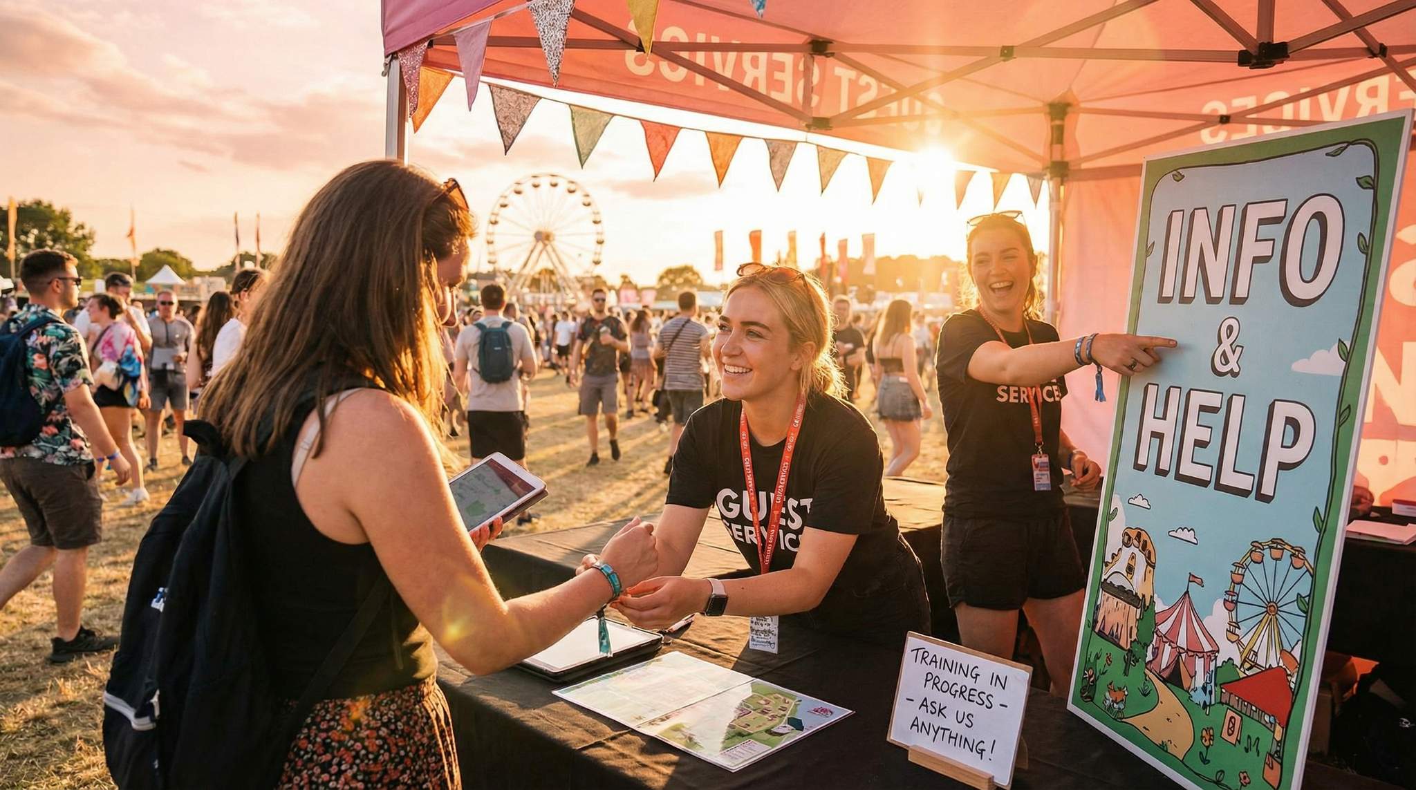 Build a festival guest services dream team that delights attendees and turns problems into praise.
