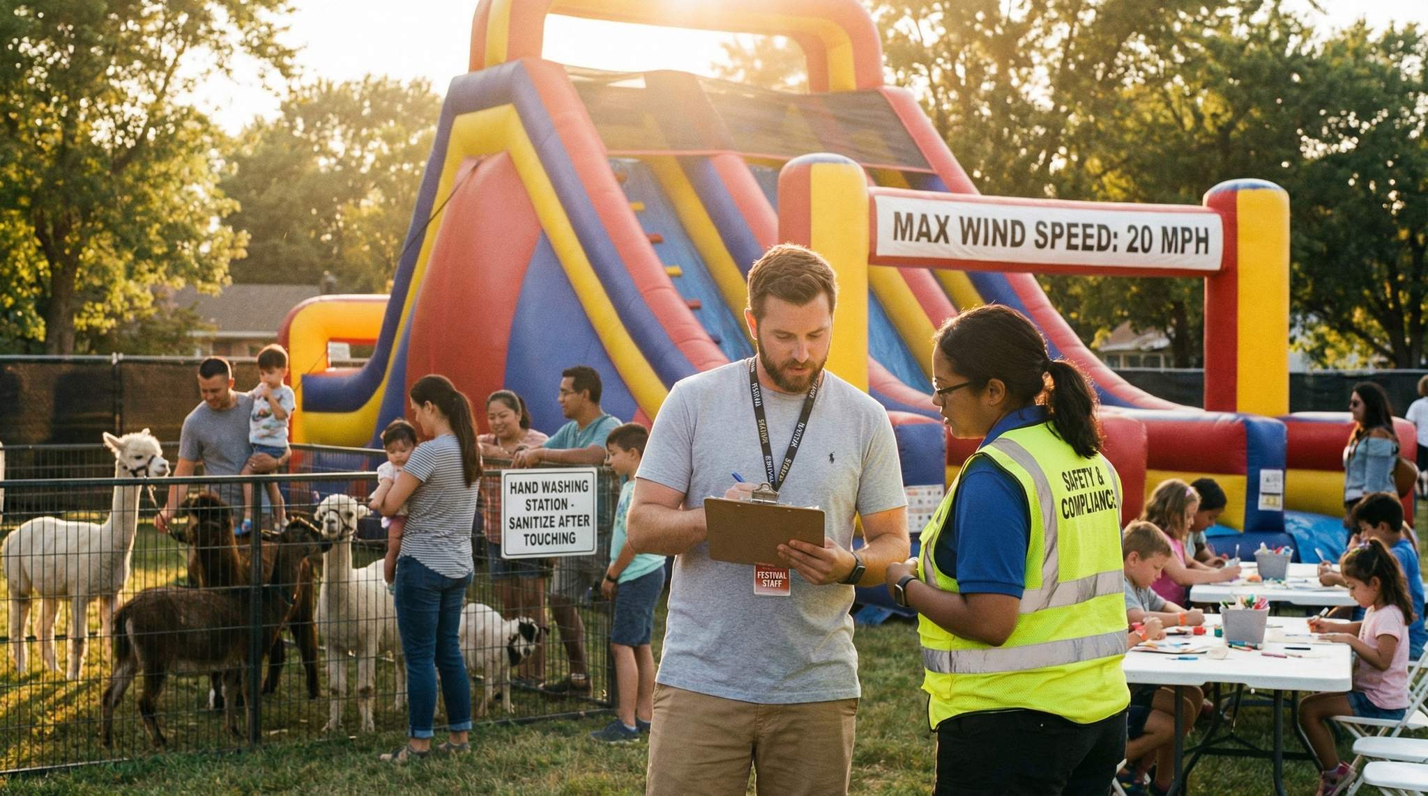 Hosting a family festival with inflatables &#038; petting zoos? Get tips on securing the right insurance, verifying vendor coverage, and keeping your event safe.
