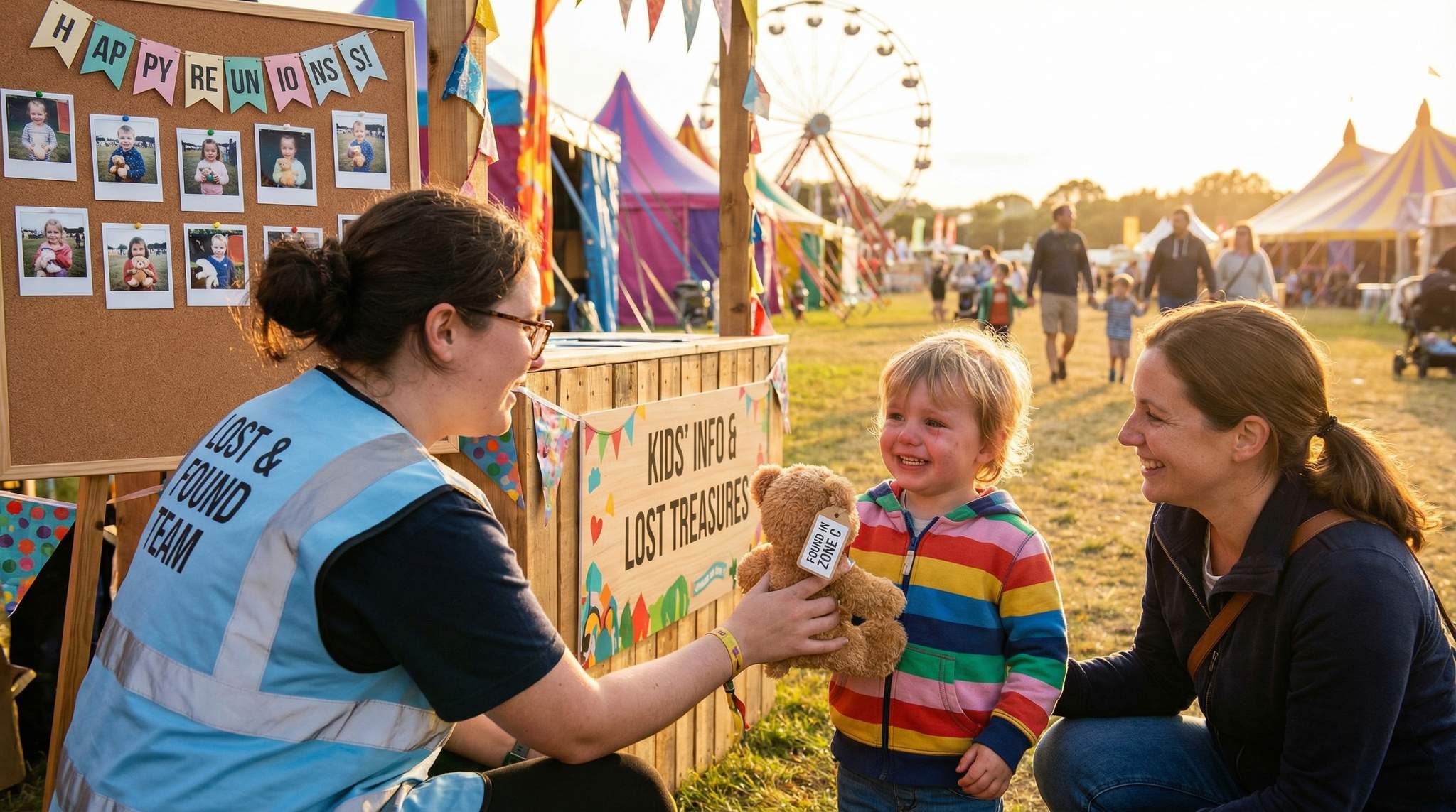 Lost Property for Kids at Family Festivals: Tags, Photos, and Stories