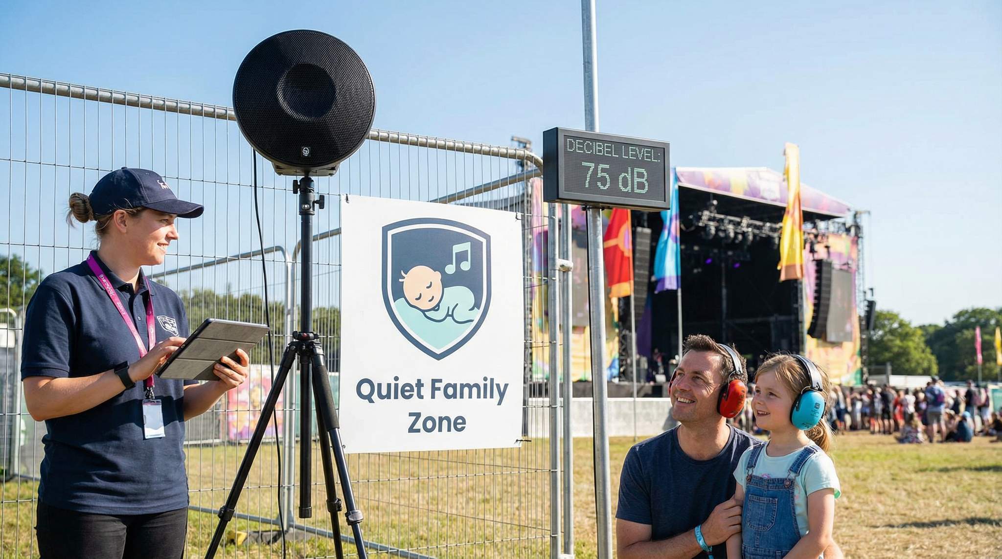 Noise-Camera Data to Protect Family Zones at Festivals