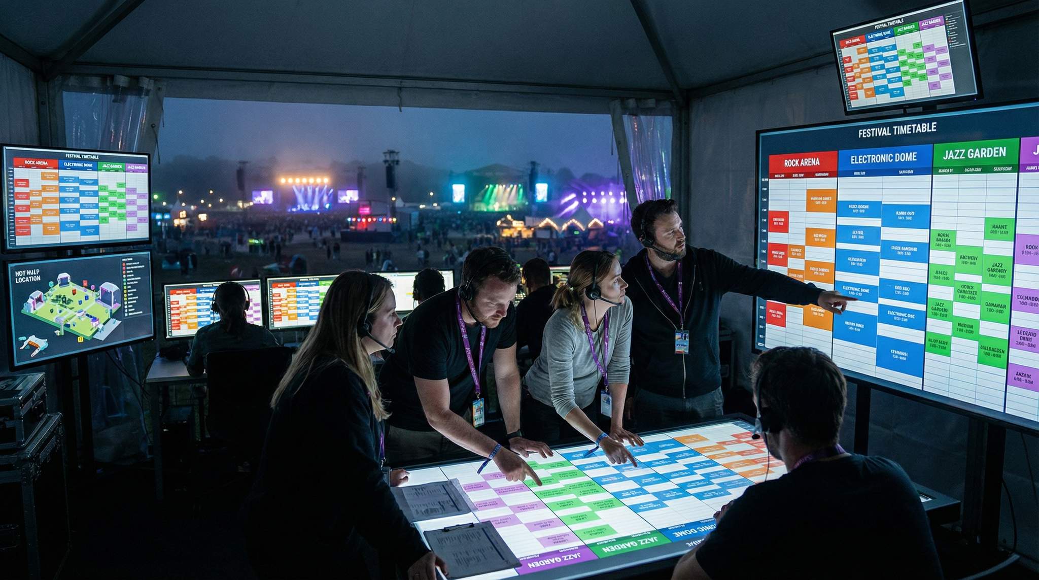 Programming the Festival Grid Architecture for Huge Festival Sites