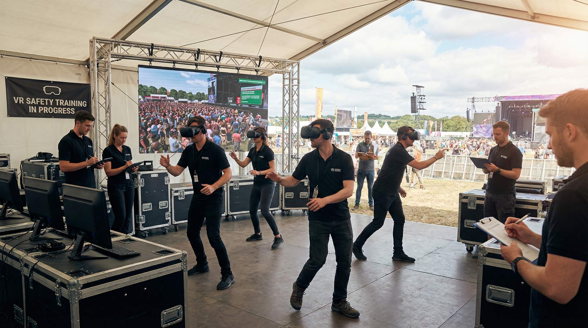 Simulating the Unexpected: Virtual Reality Safety Drills for Festivals