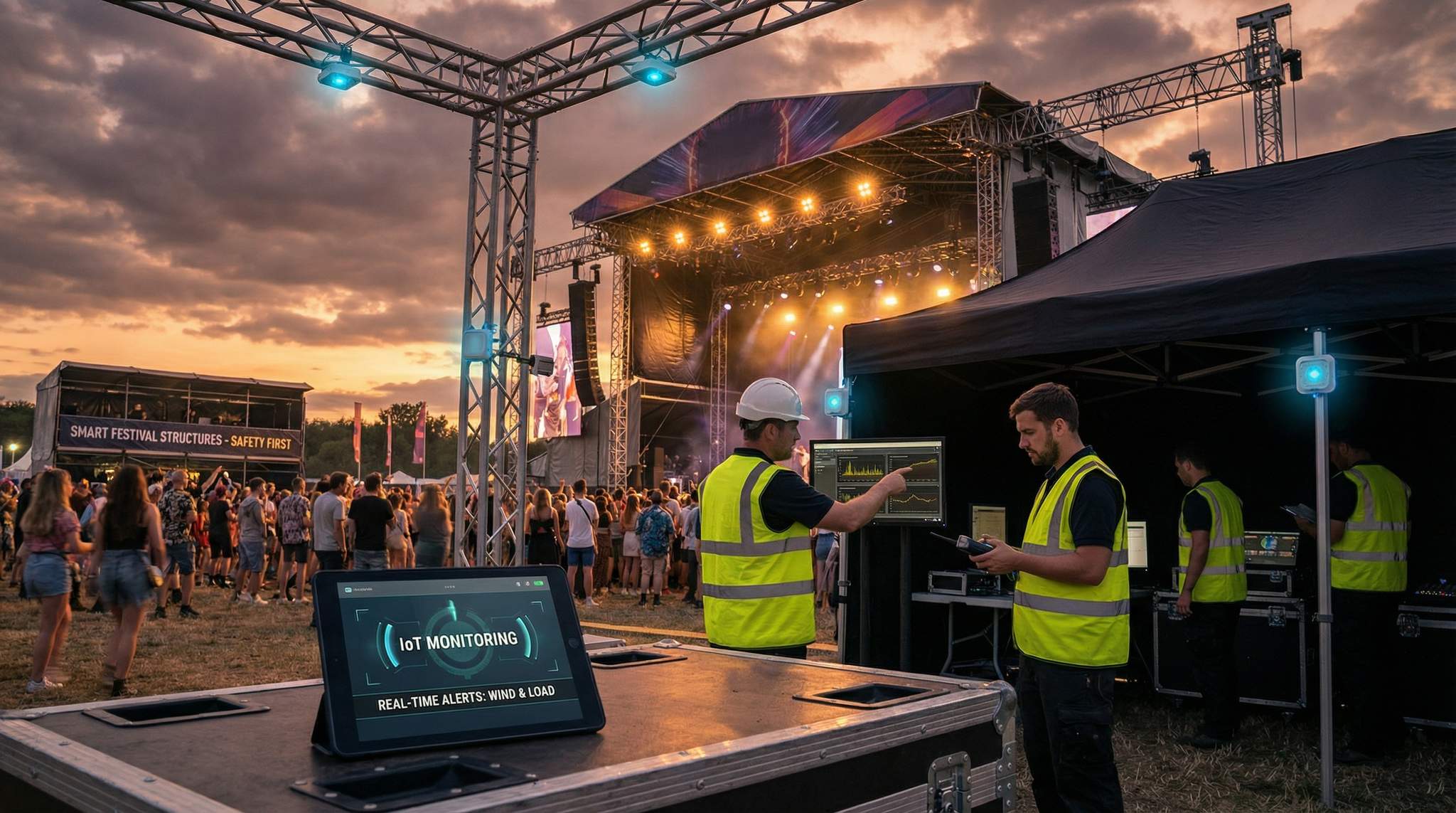 Smart Festival Structures: IoT Monitoring for Tent and Stage Safety