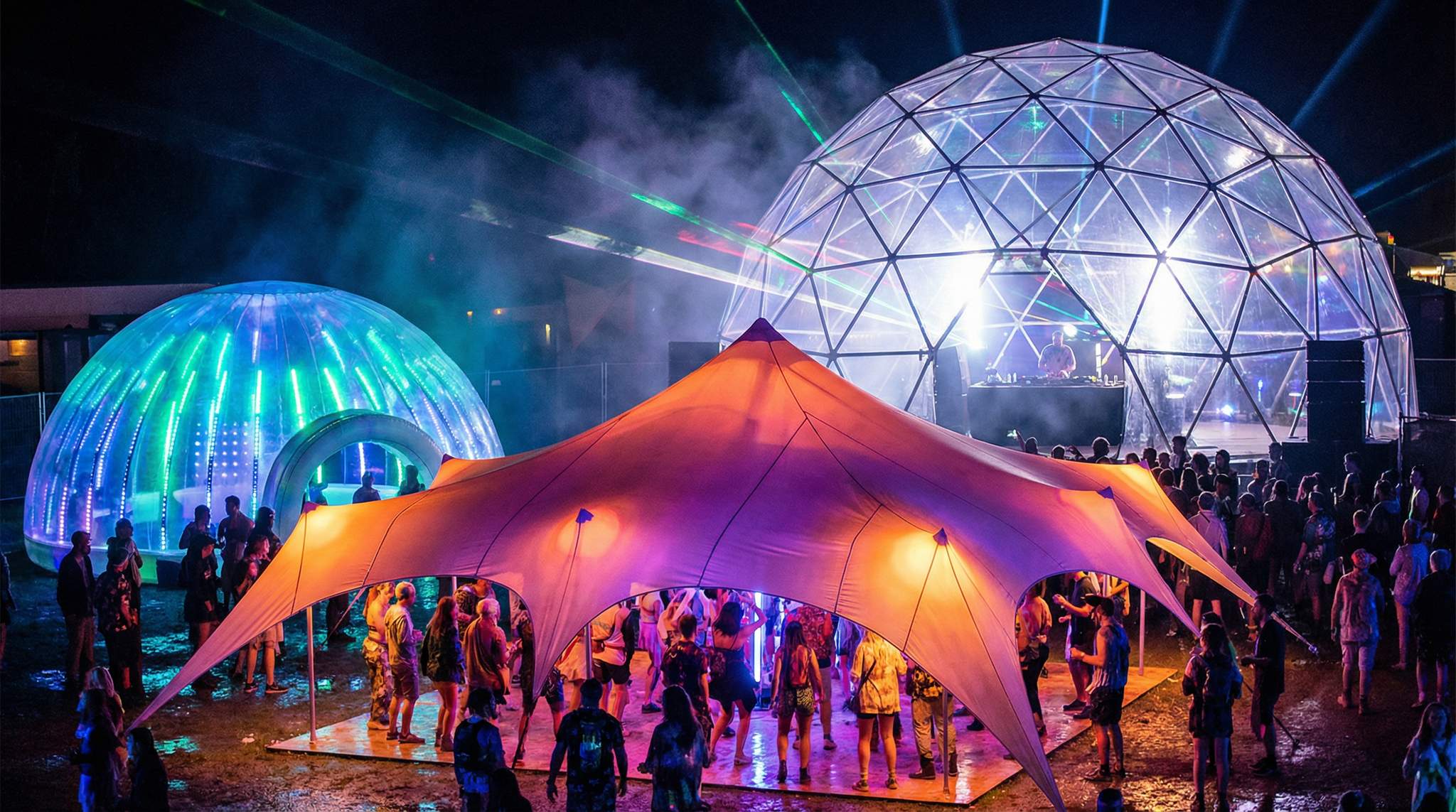 Stretch Tents, Domes, and Inflatables: Alternative Temporary Structures for Festivals