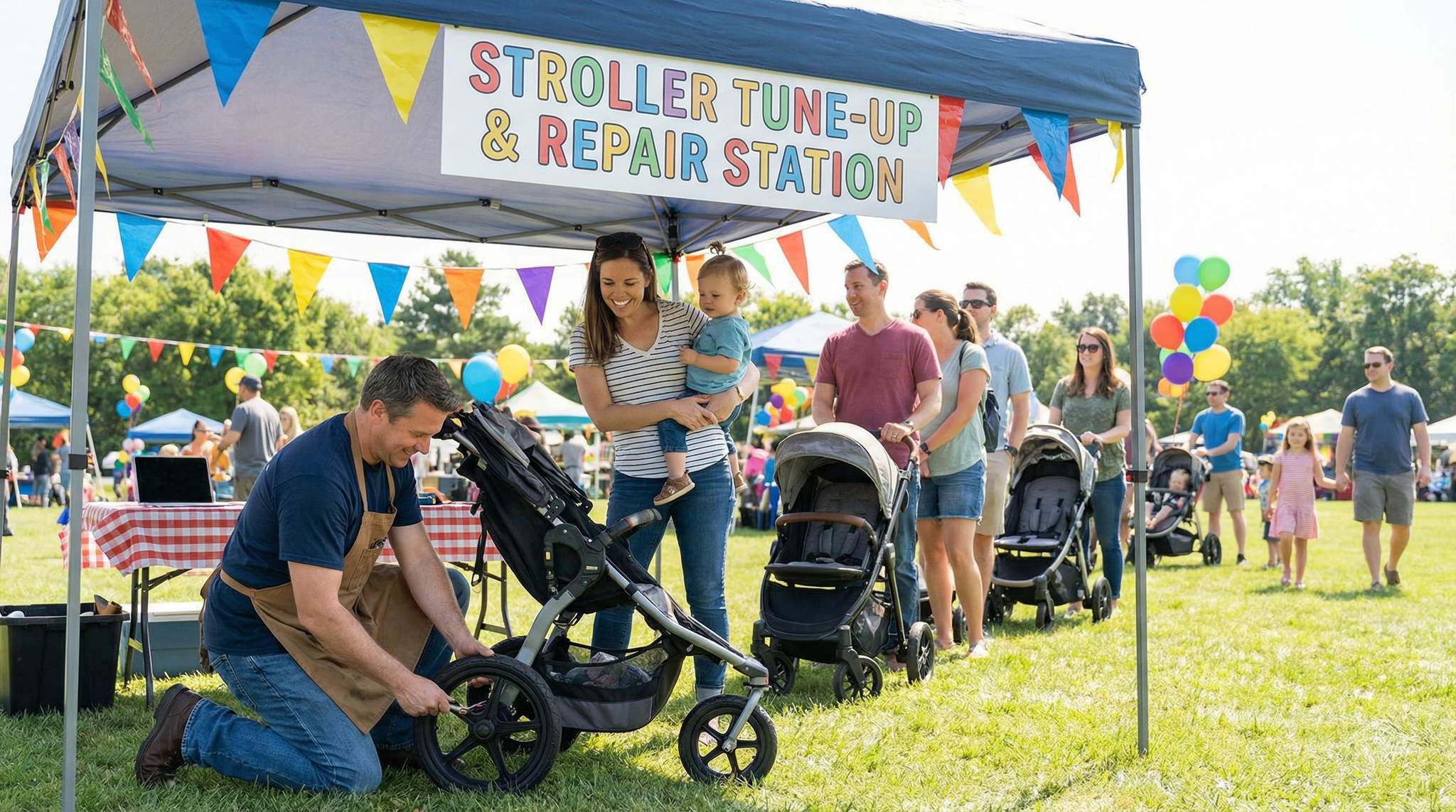 Stroller Tuning & Repair Pop-Up at Family Festivals: Keeping Families Rolling