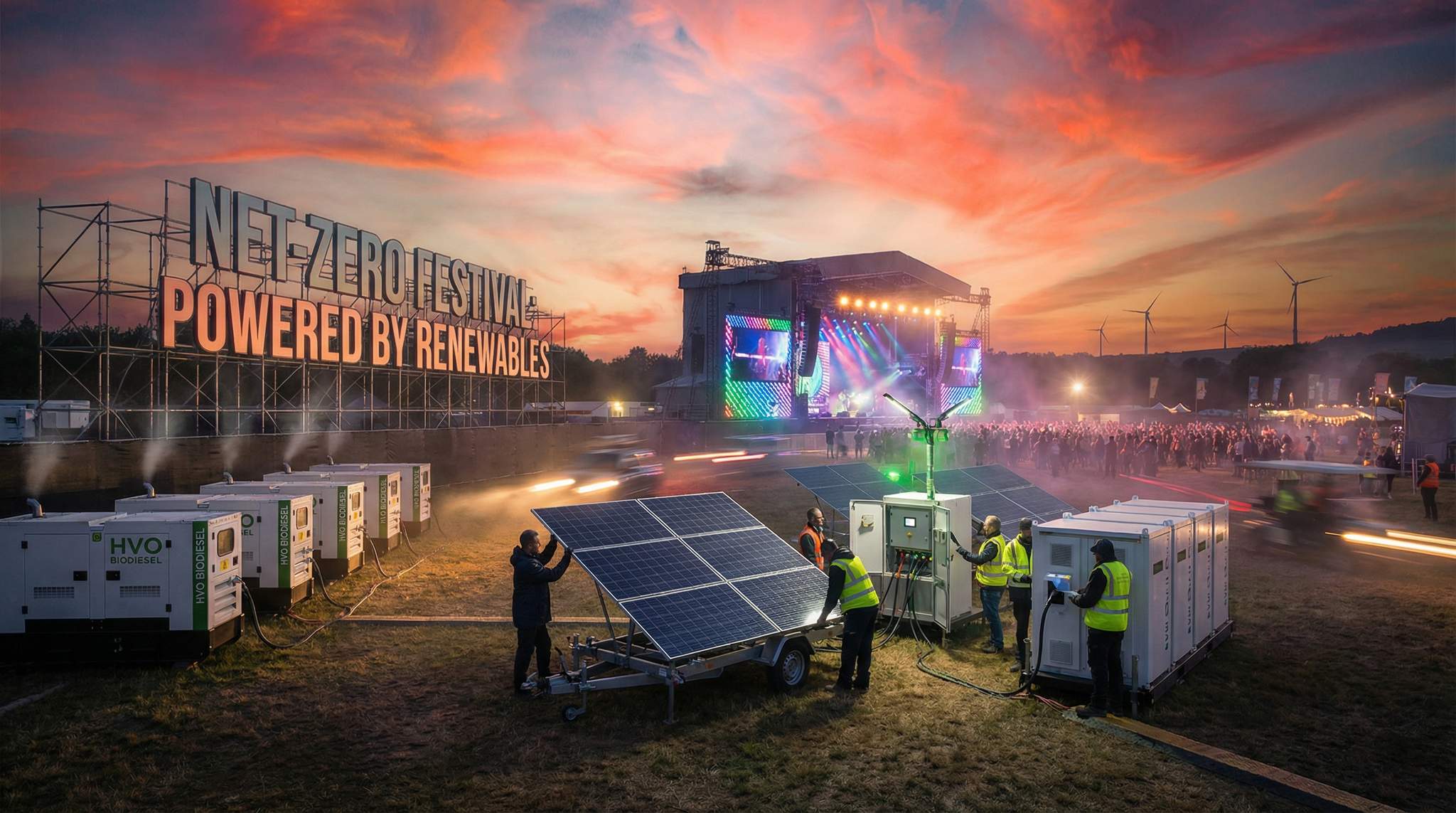 Toward a Net-Zero Festival: Cutting Carbon with Green Power and Offsets
