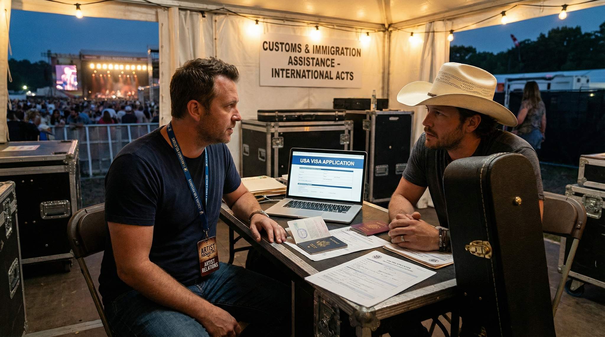 Visas and Border Care for Cross-Border Country Festival Acts
