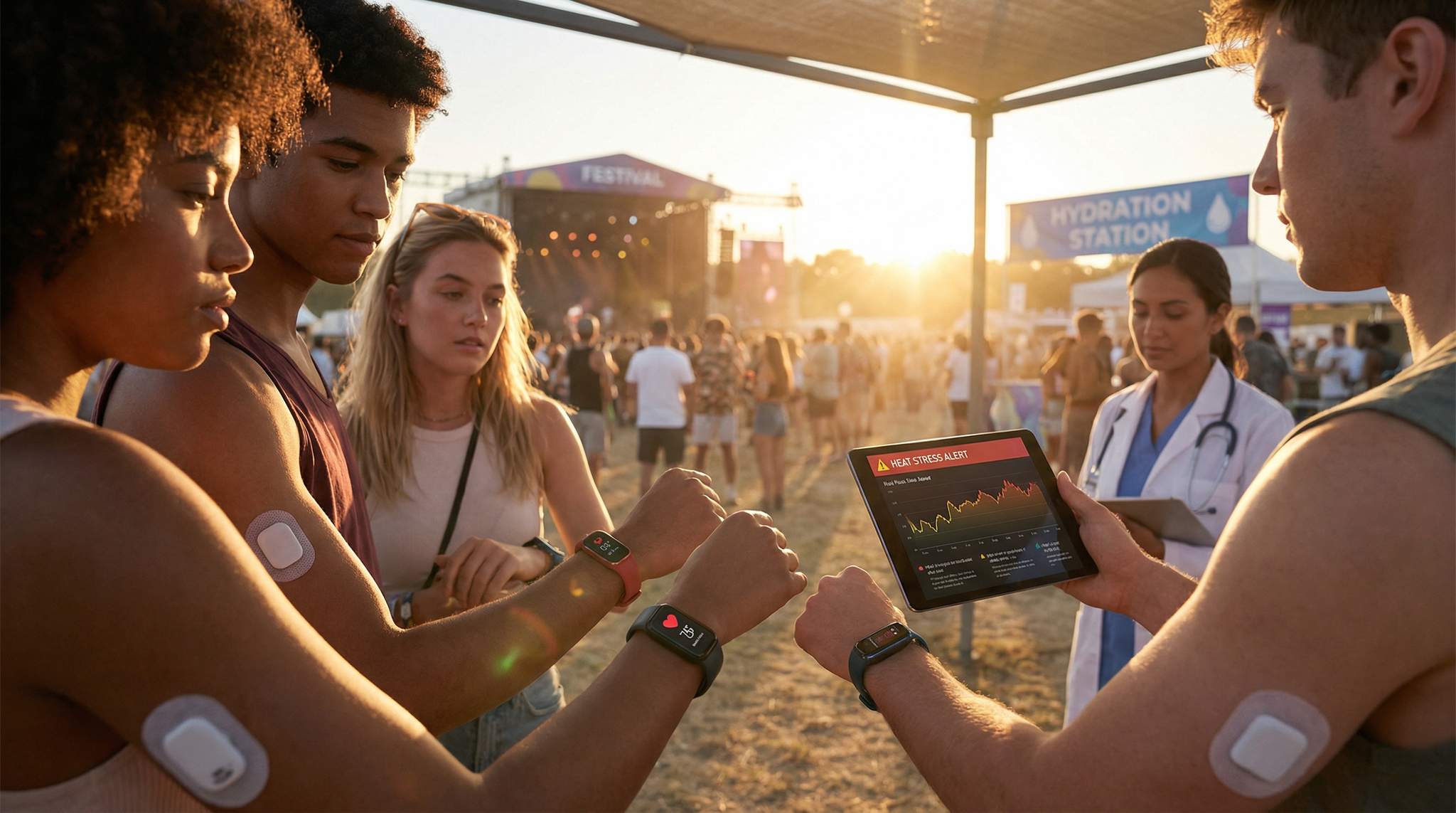Wearable Health Tech at Festivals: Real-Time Monitoring to Prevent Heat Stress