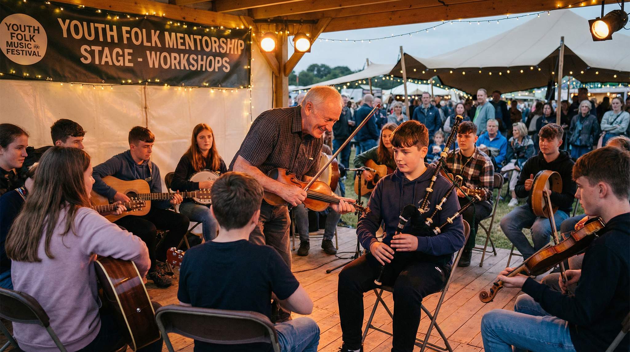 Youth Pipes and Fiddles: Mentoring the Next Generation at Folk Festivals