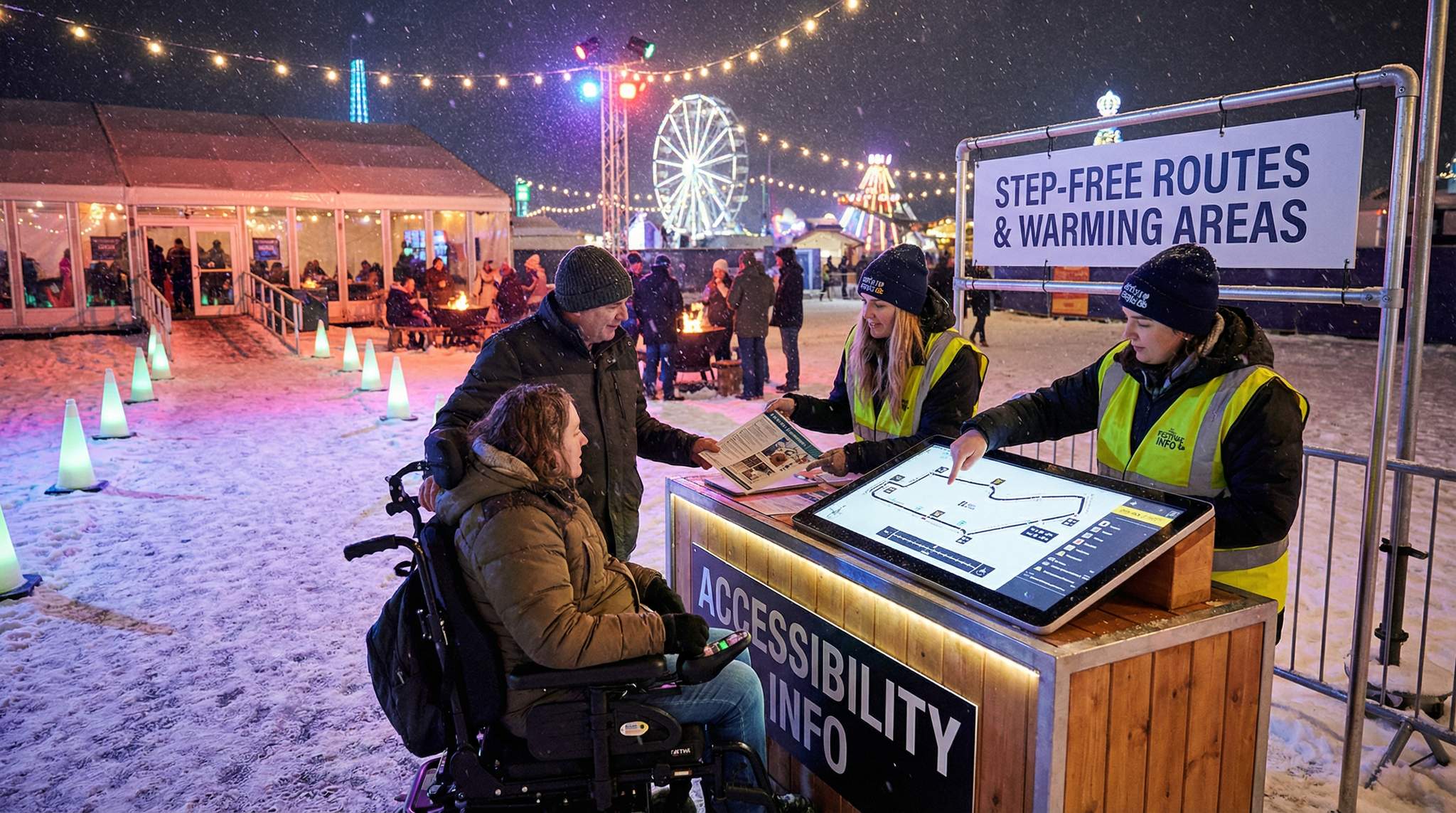 Accessibility Communications at Winter Festivals: Photos, Measurements, and Wayfinding
