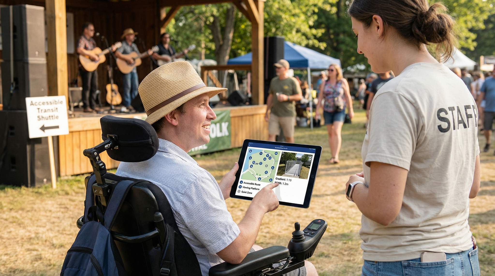Accessibility Communications for Folk Festivals: Photos, Measurements, and Transit Links