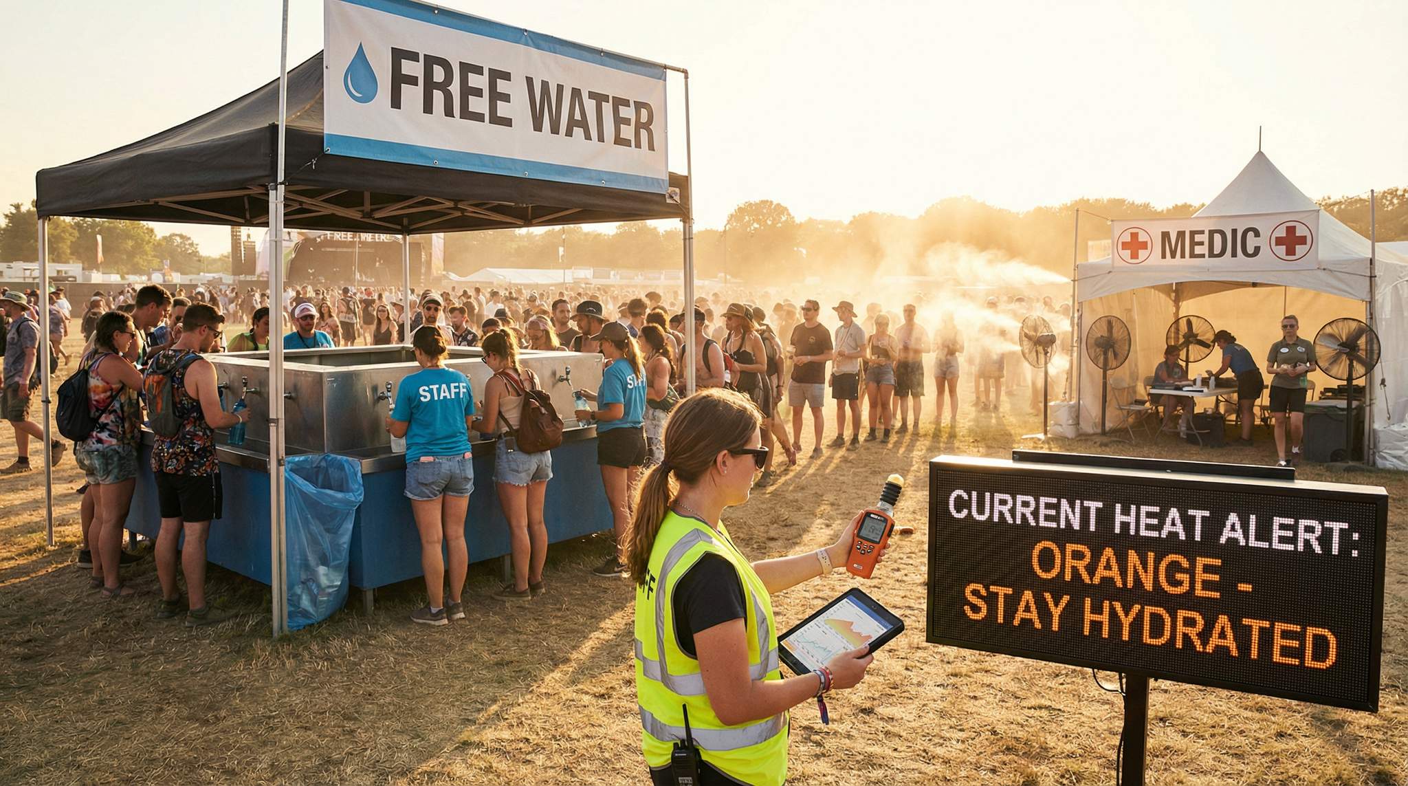 Beating the Heat at Summer Festivals: Measuring KPIs and Adjusting on the Fly