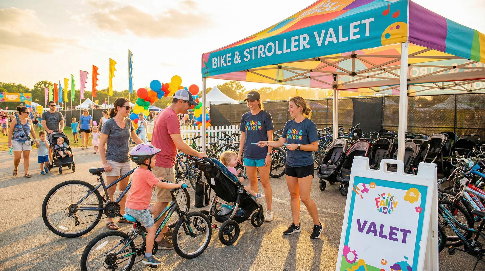 Bike and Stroller Valet Programs at Family-Friendly Festivals