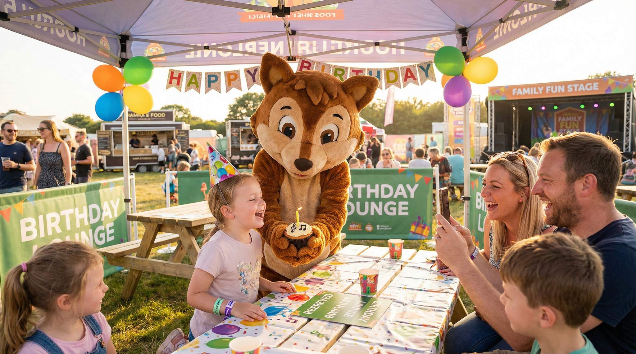Family-friendly festivals can offer unforgettable birthday and milestone packages.
