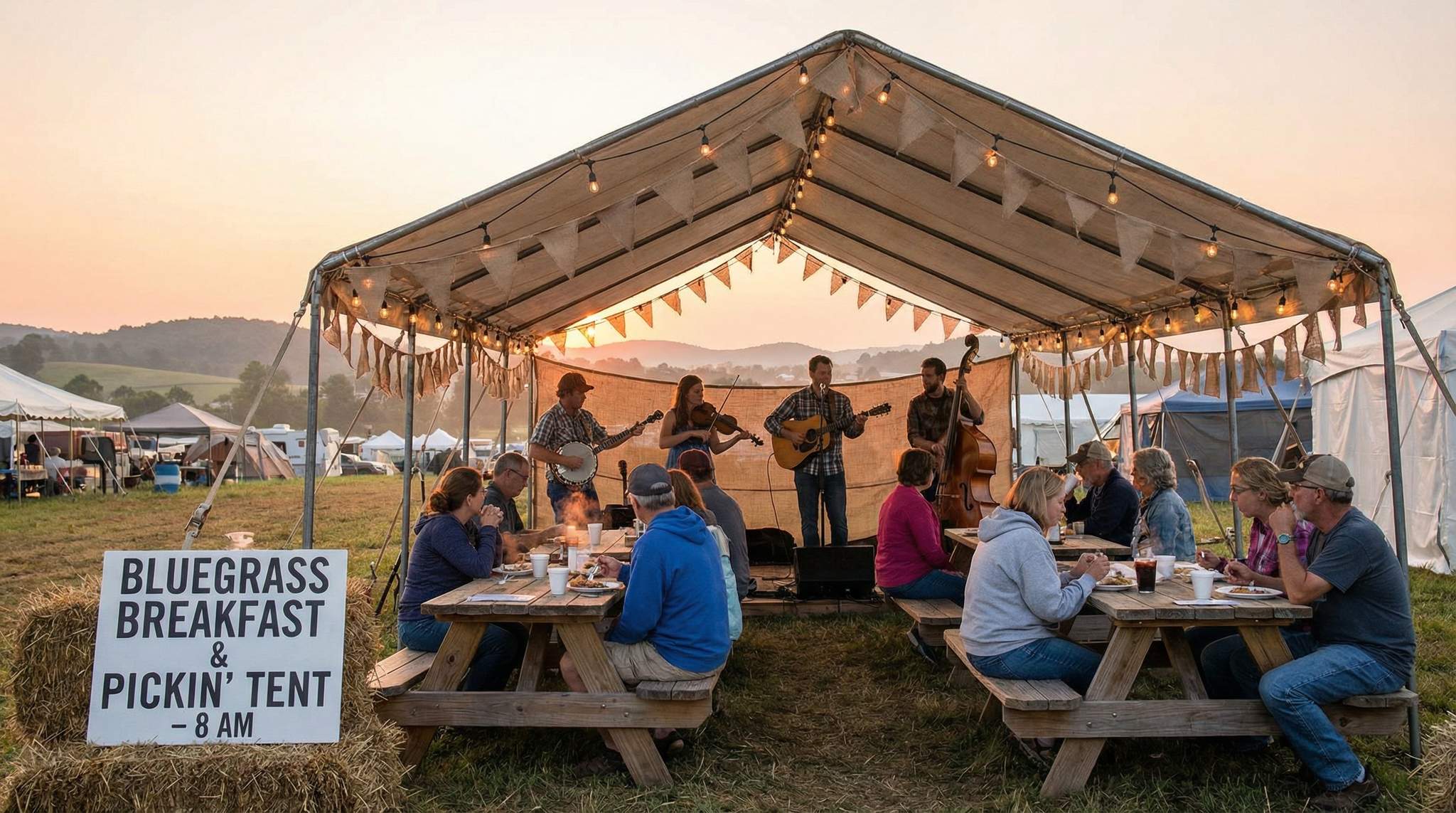 Bluegrass Breakfasts & Pickin&rsquo; Tents: Virtuosic Mornings at Your Country Music Festival