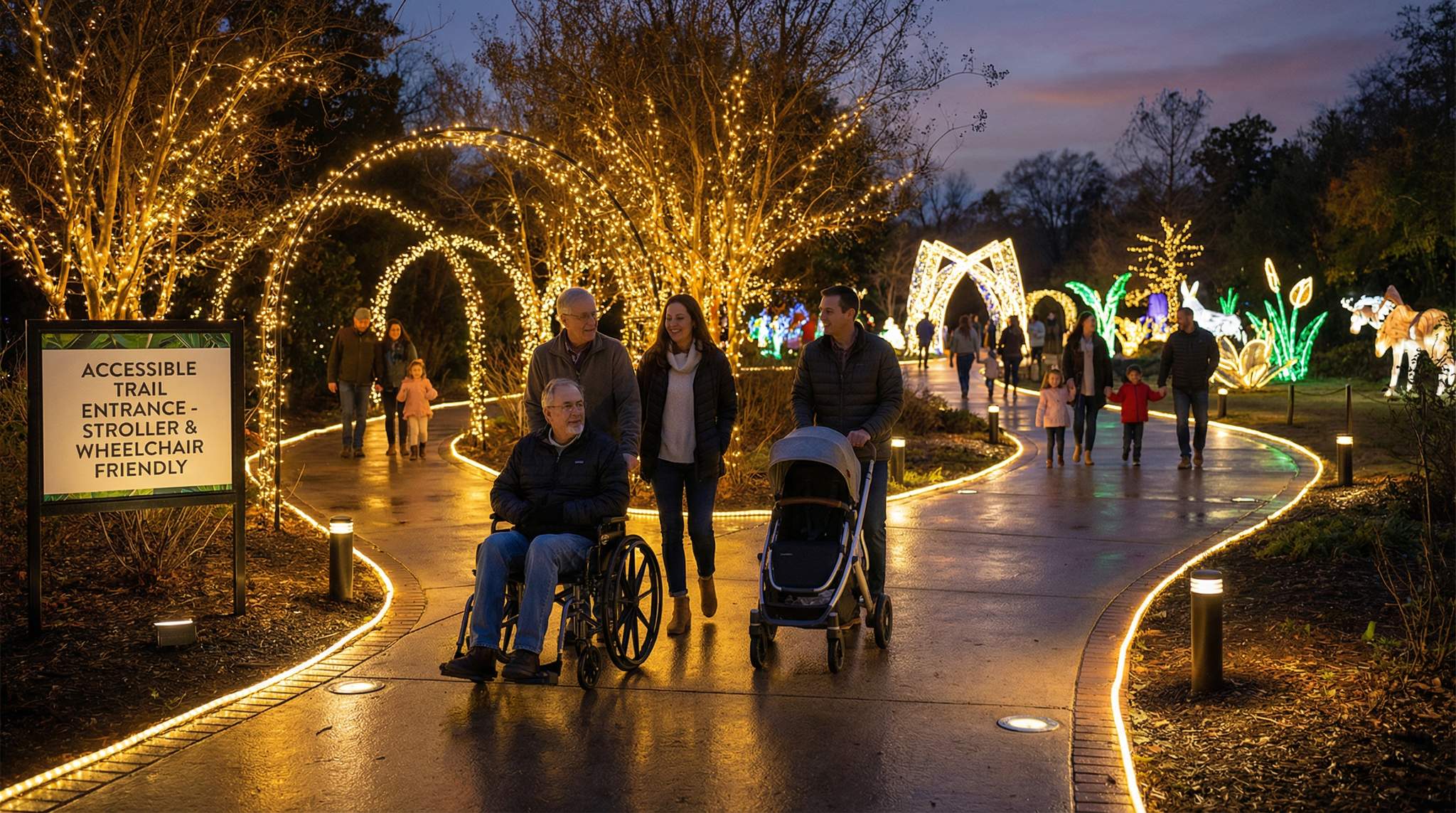 Case Study: Botanical Gardens Family Light Festival Trails – Designing for Accessibility & Awe