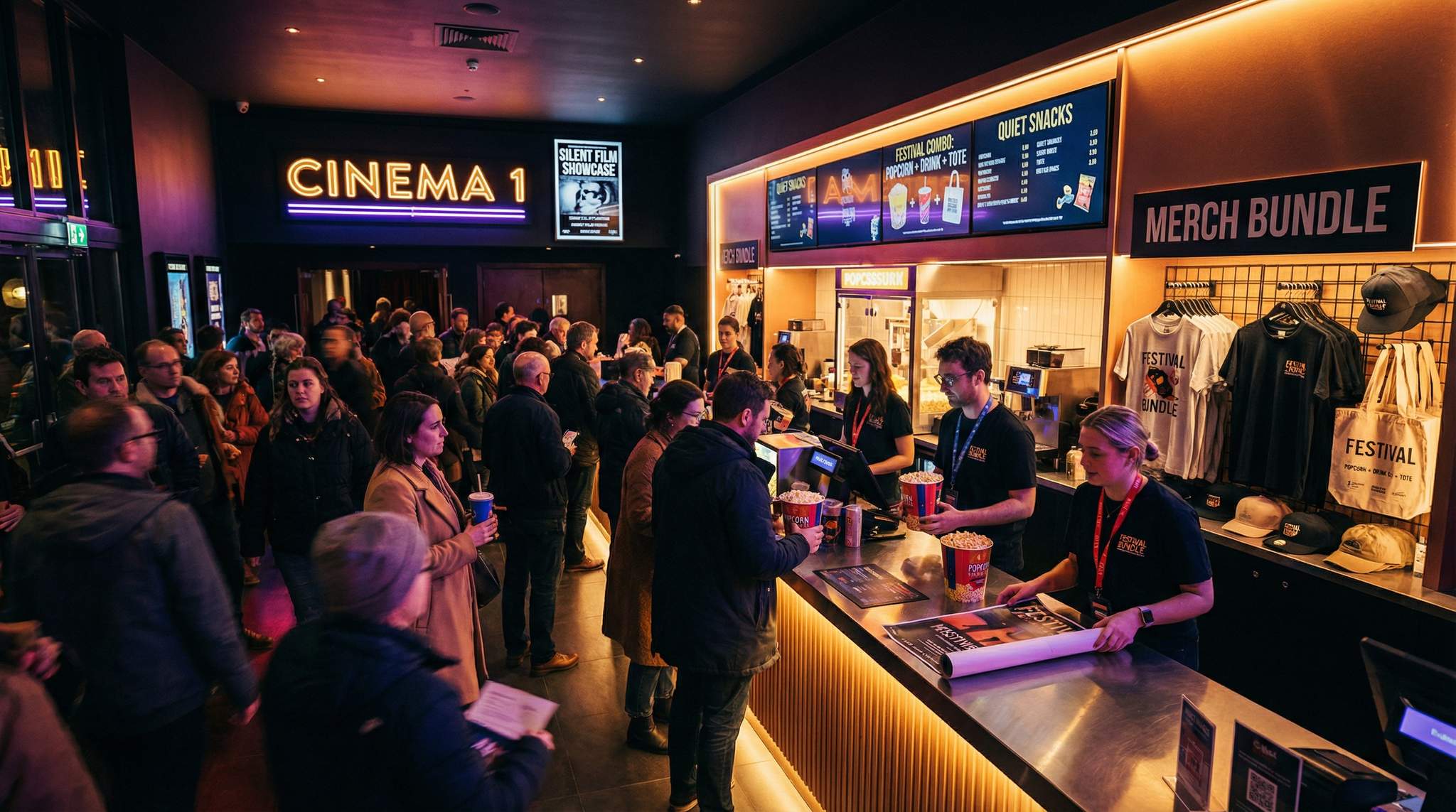 Concessions and Merch in Art-House Film Festival Venues