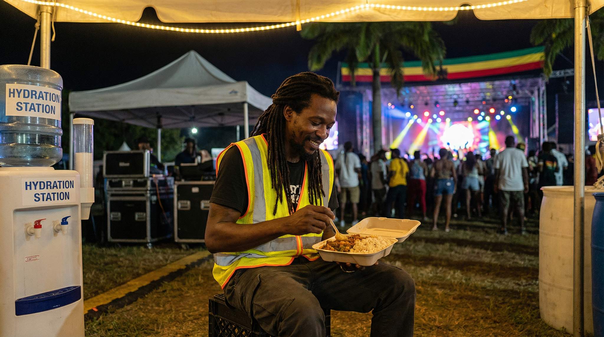 Crew Welfare at Reggae Festivals: Night Shifts, Diet, and Dignity