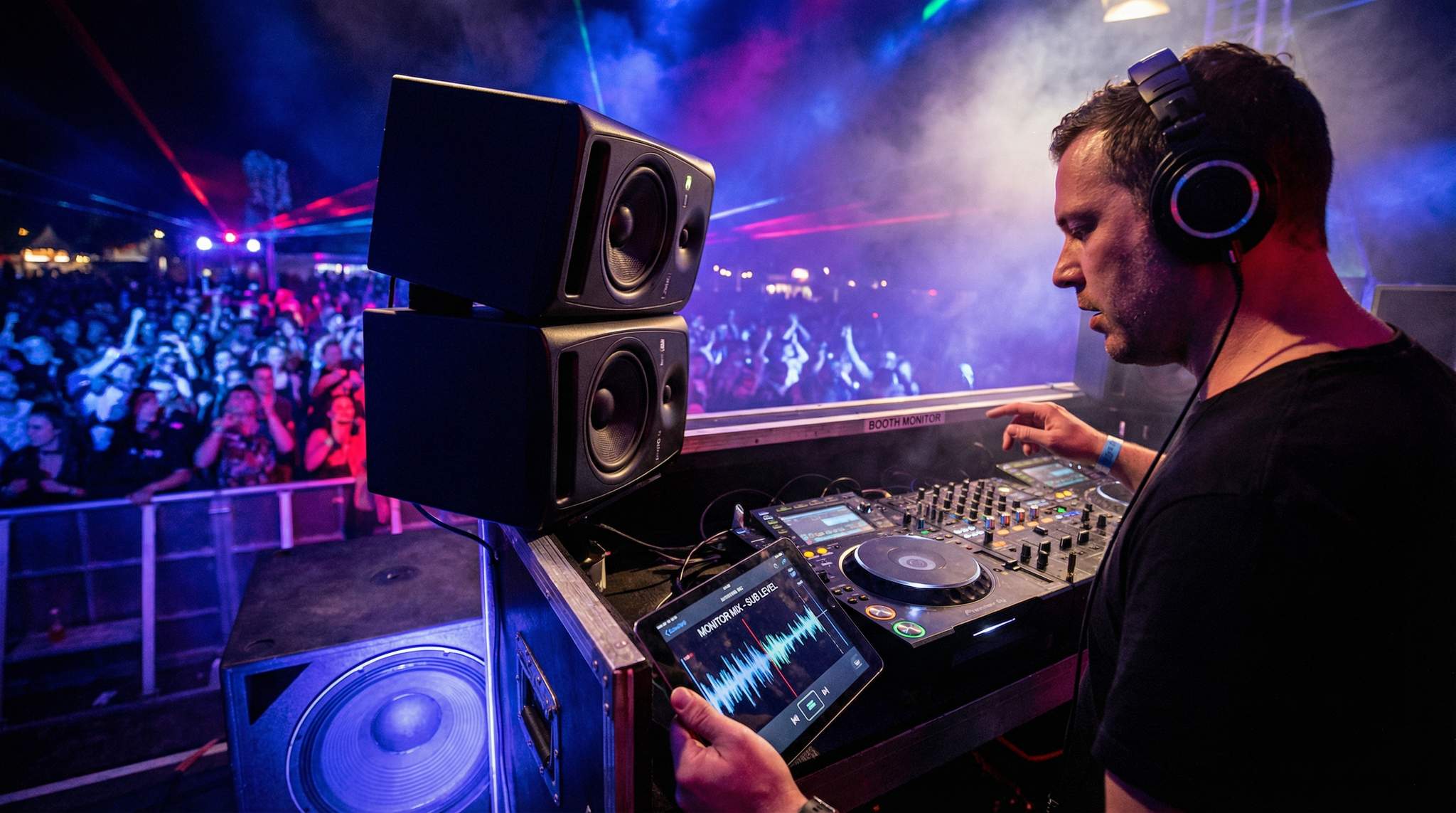 DJ Monitoring at Bass Music Festivals: Preventing Trainwrecks Under Heavy Sub-Bass