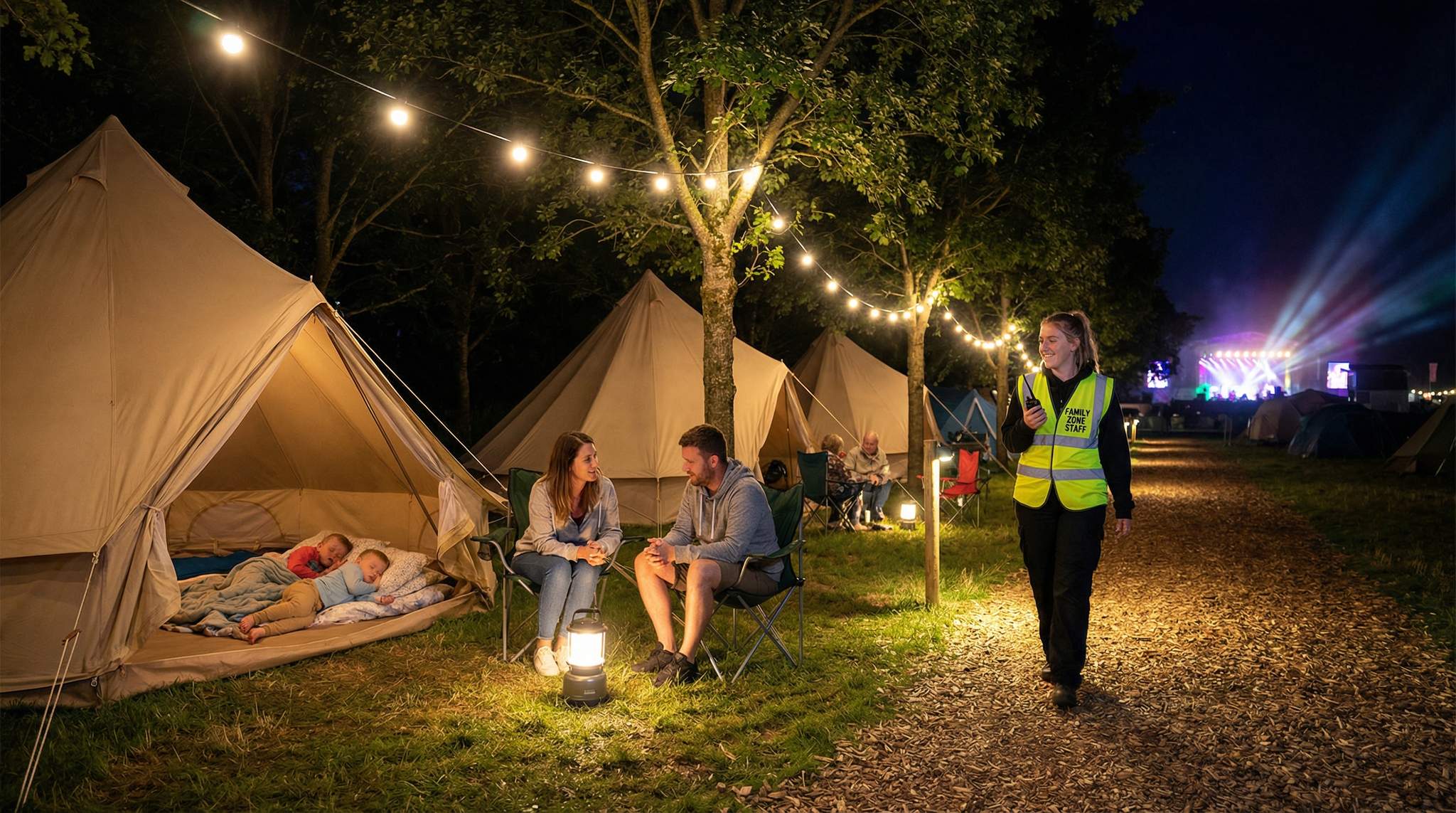 Family Camping Zones at Festivals: Quiet, Lit, and Supervised