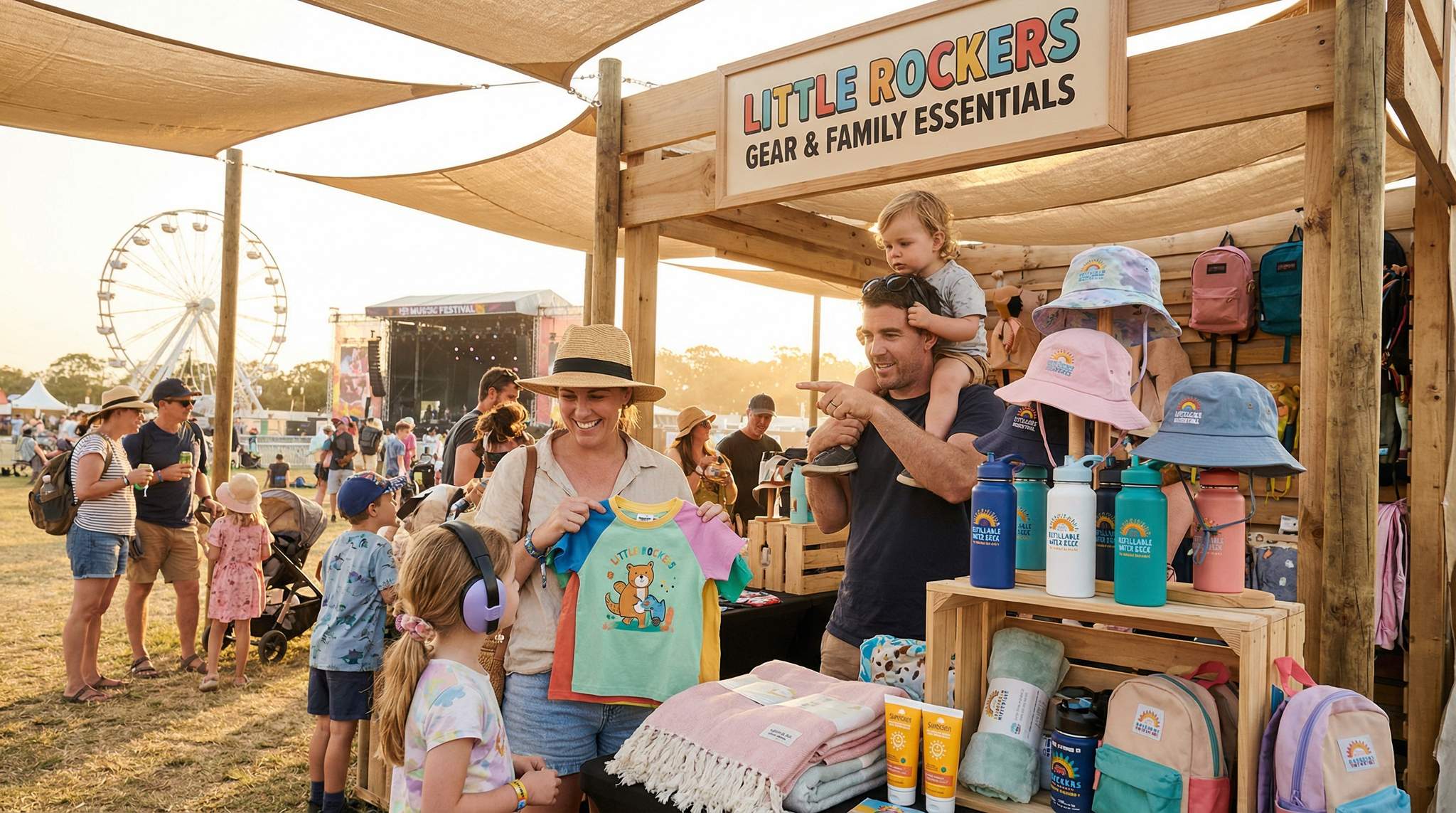 Family-First Festival Merch Design and Flow