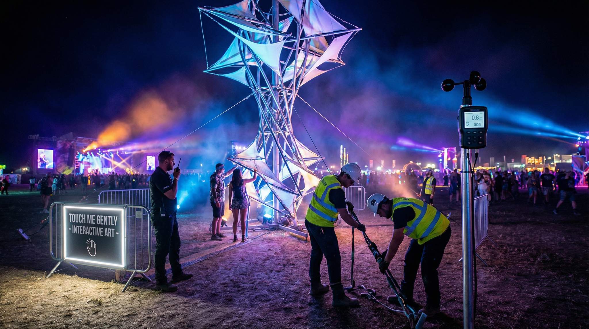 Festival Art Installations: Safety, Wind, and Touch Policies