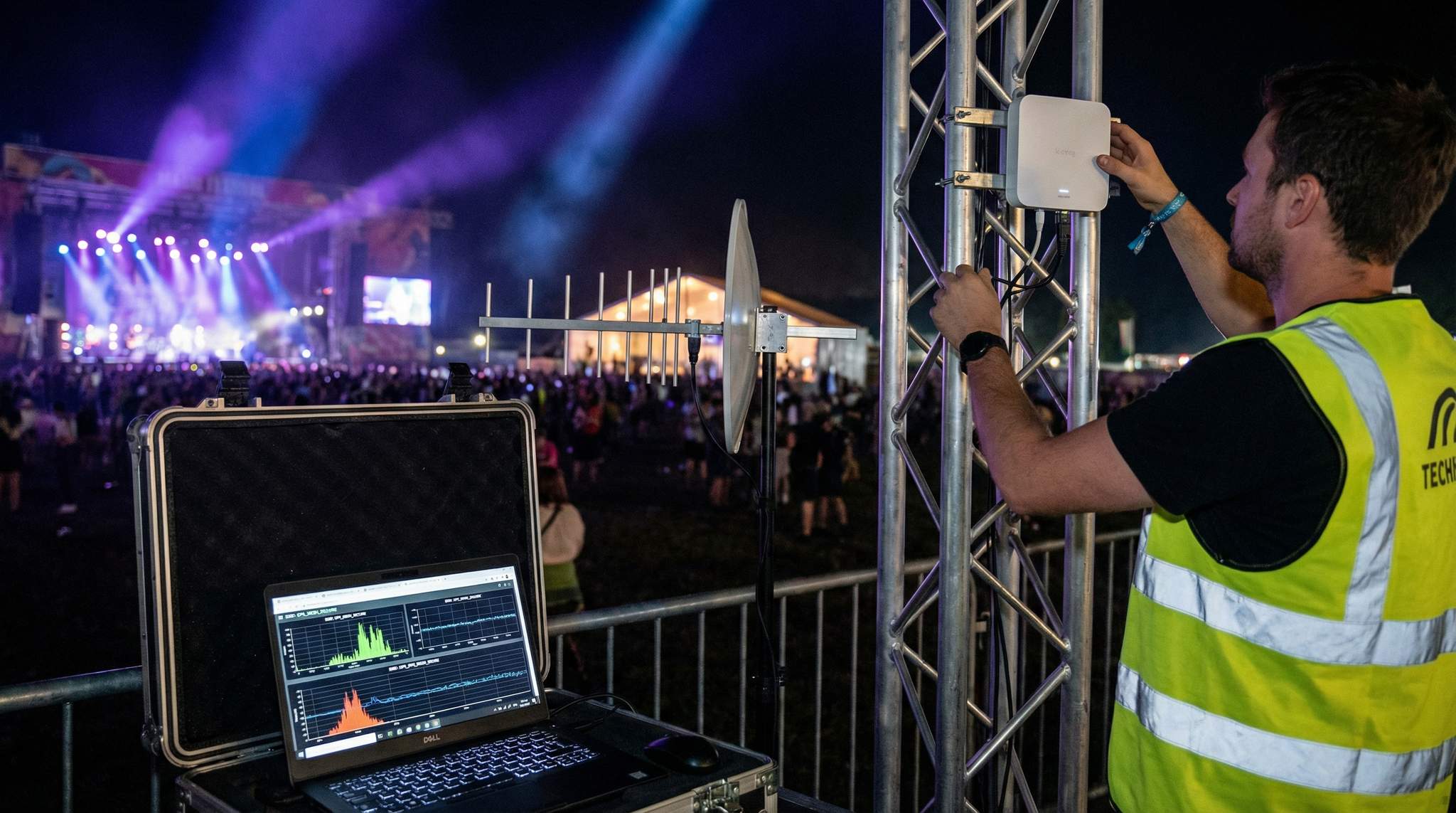 Festival Ops Wi-Fi and Mesh Networks: Secured SSIDs, Directional Links & Redundancy