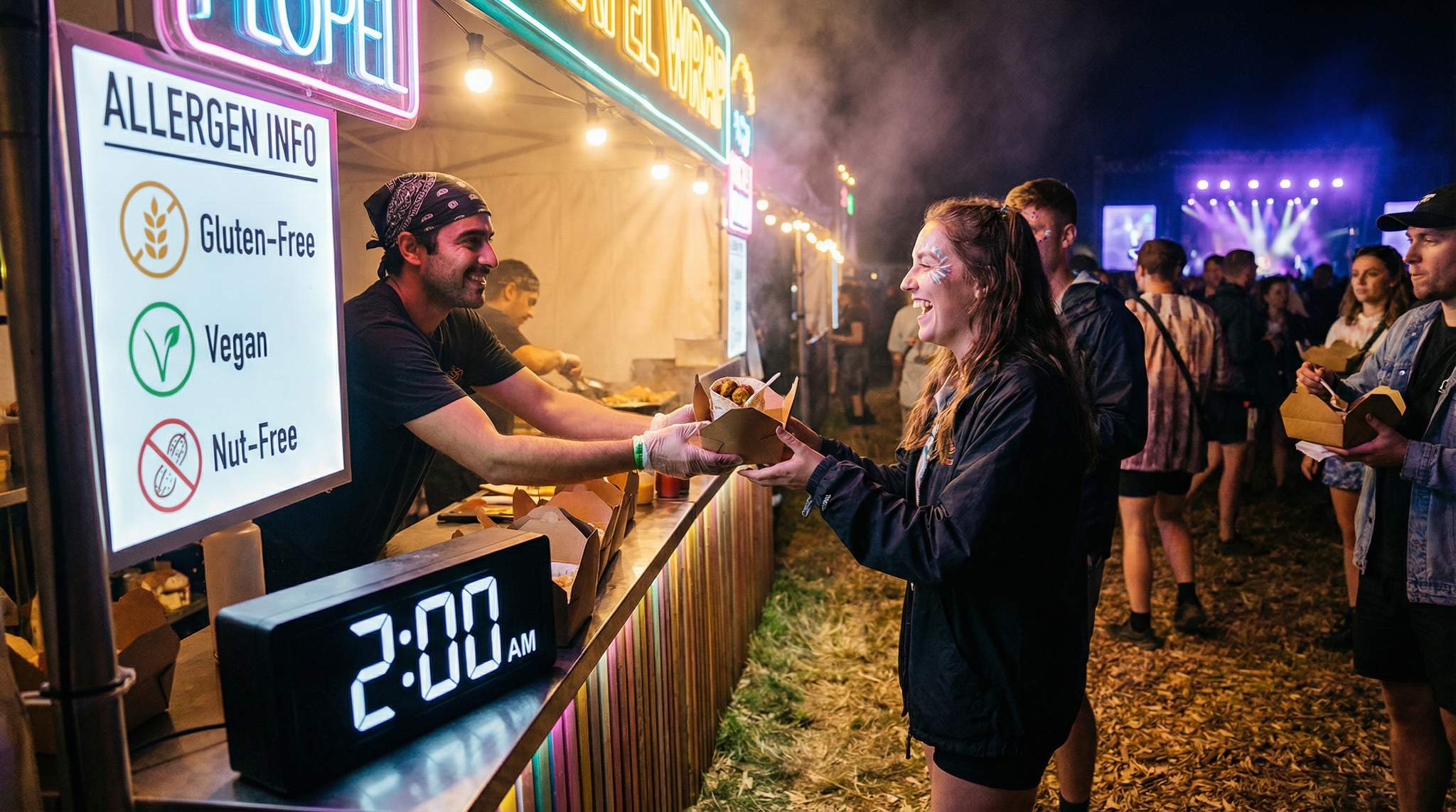 Food That Works at 2 A.M.: Late-Night Festival Food Done Right