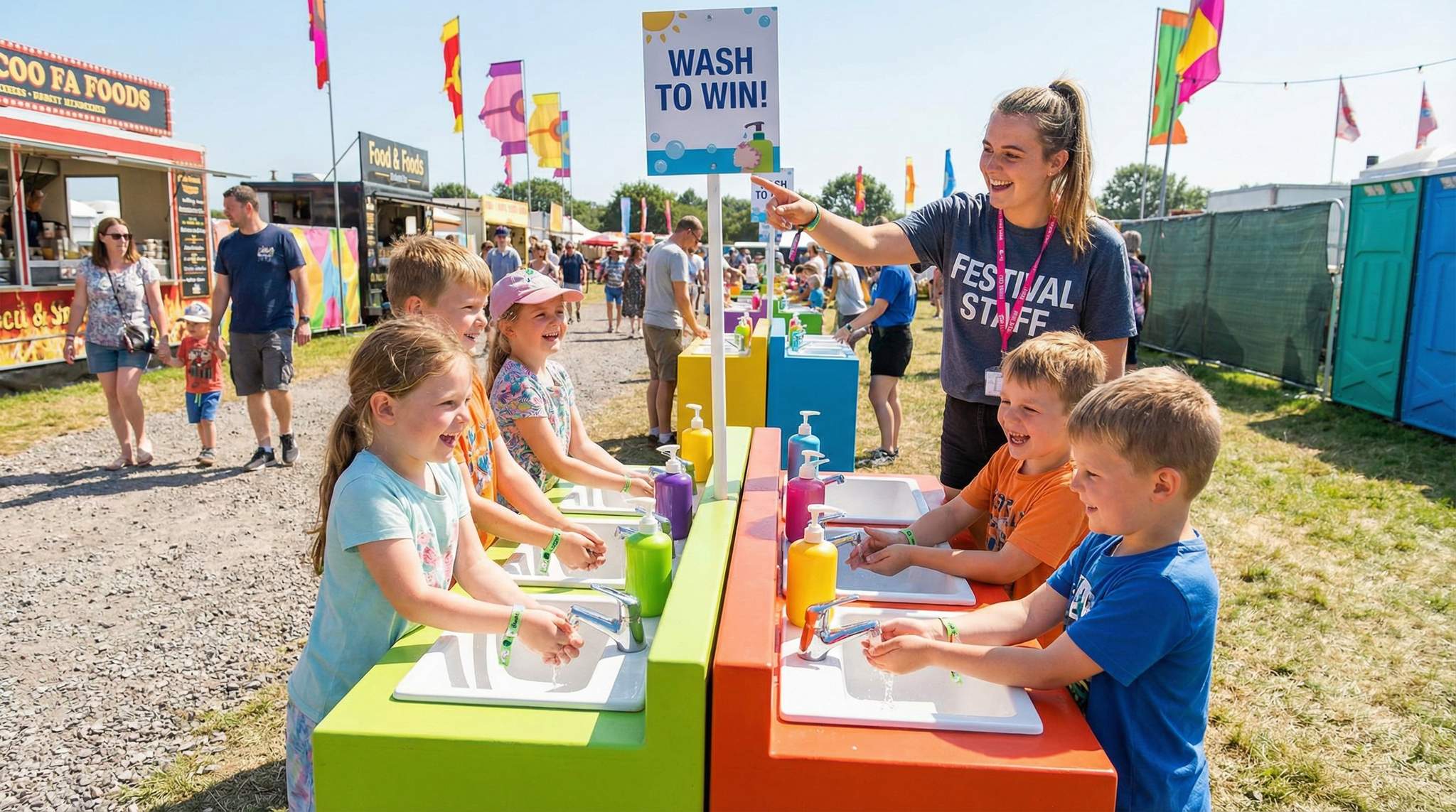 Hand-Wash Culture at Family Festivals: Stations Kids Want to Use