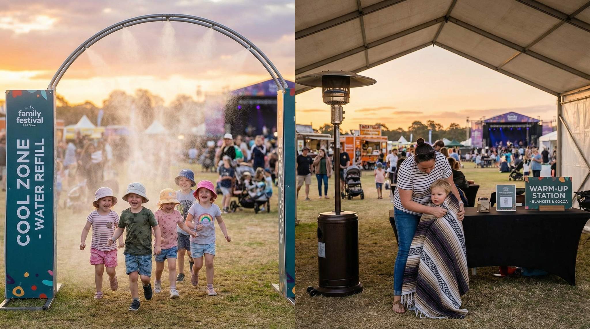 Weather can make or break a family festival.

