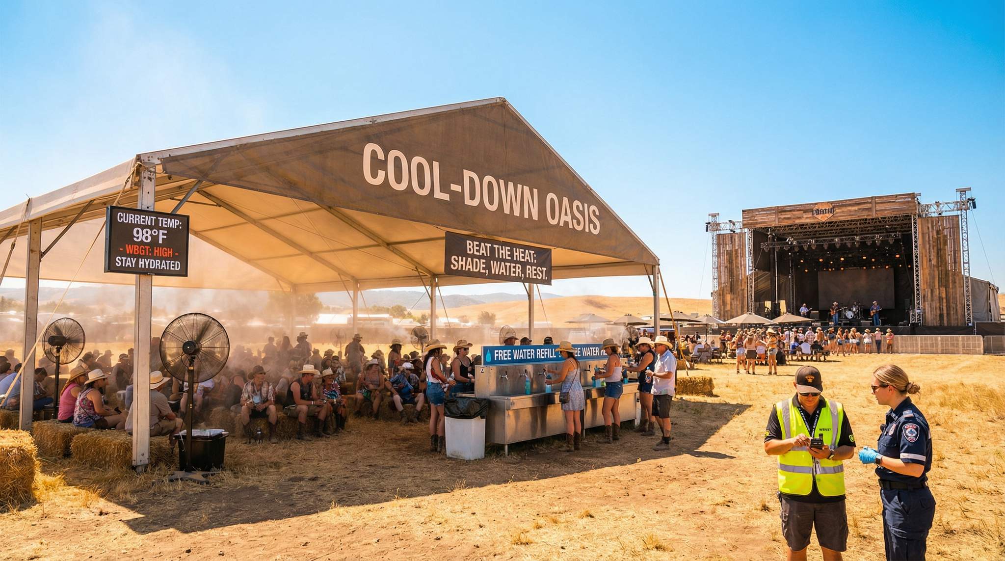 Heat Plans for Plains and Desert Day Festivals: Safeguarding Fans Under the Scorching Sun