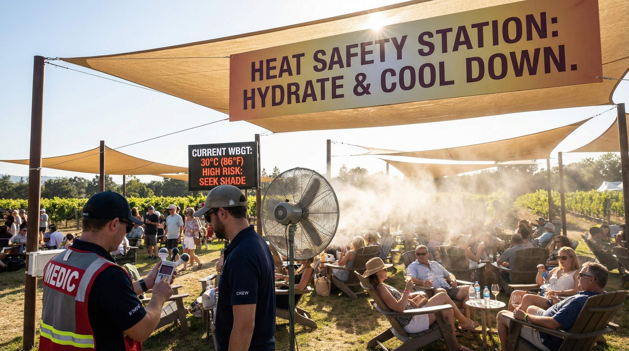 Heat Protocols & Shade Triggers: Managing Summer Heat at Your Wine Festival