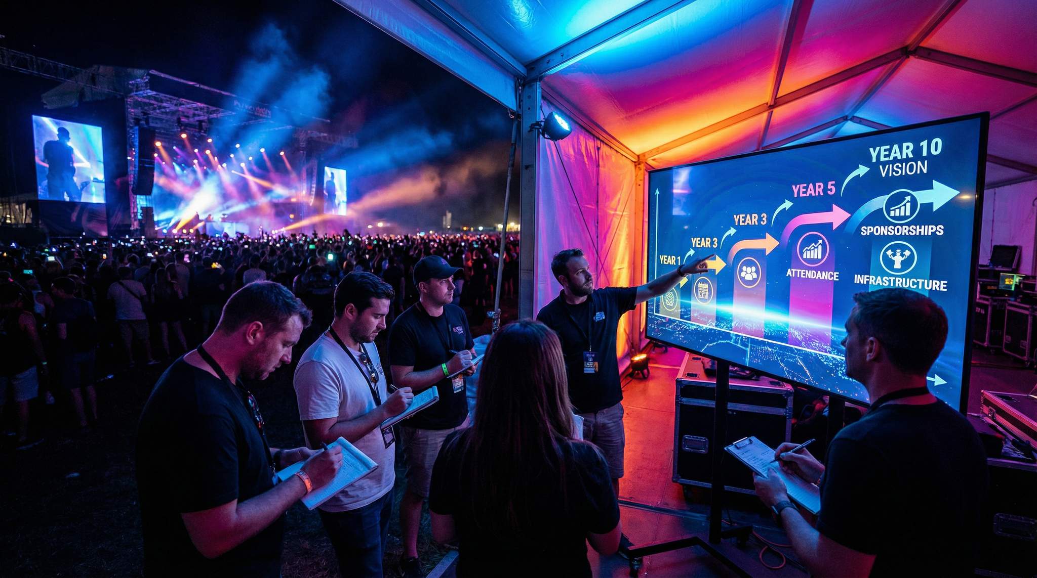 How Festivals Grow Year After Year: Multi-Year Evolution Strategies