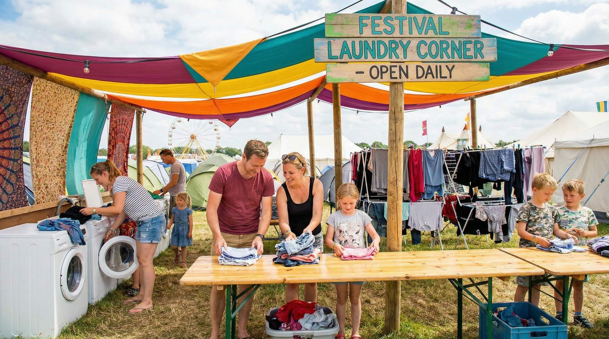 Laundry Corners for Festival Campers: Clean Clothes for Longer Stays