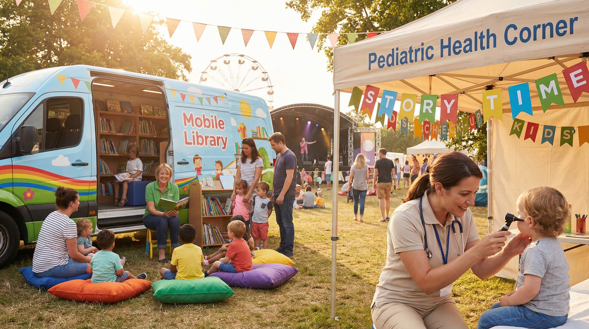 Library & Pediatric Clinic: Partners with Purpose at Family-Friendly Festivals