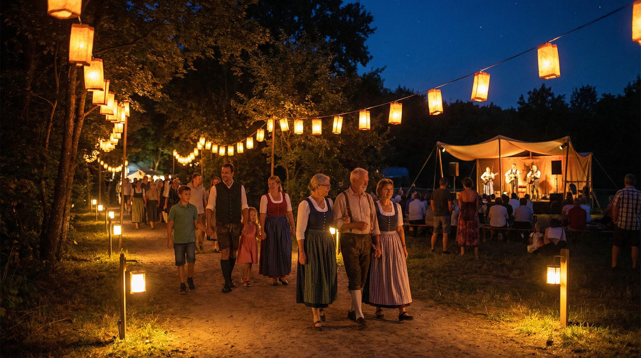 Lighting for Warmth at Folk Festivals: Lantern Trails, Low-Glare Paths & Night Charm