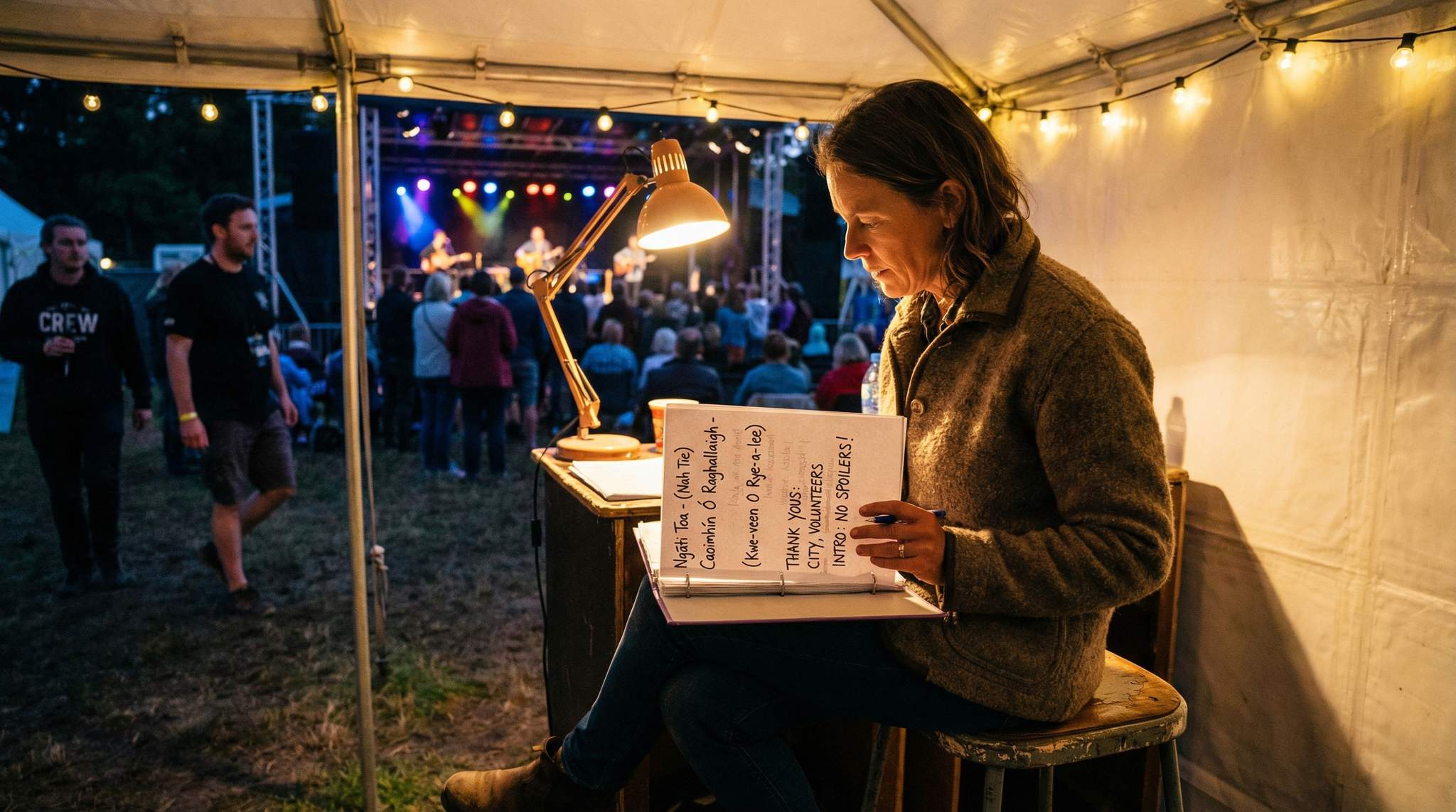 MC Scripts for Folk Festivals: Pronunciations, Context, and Thank-Yous