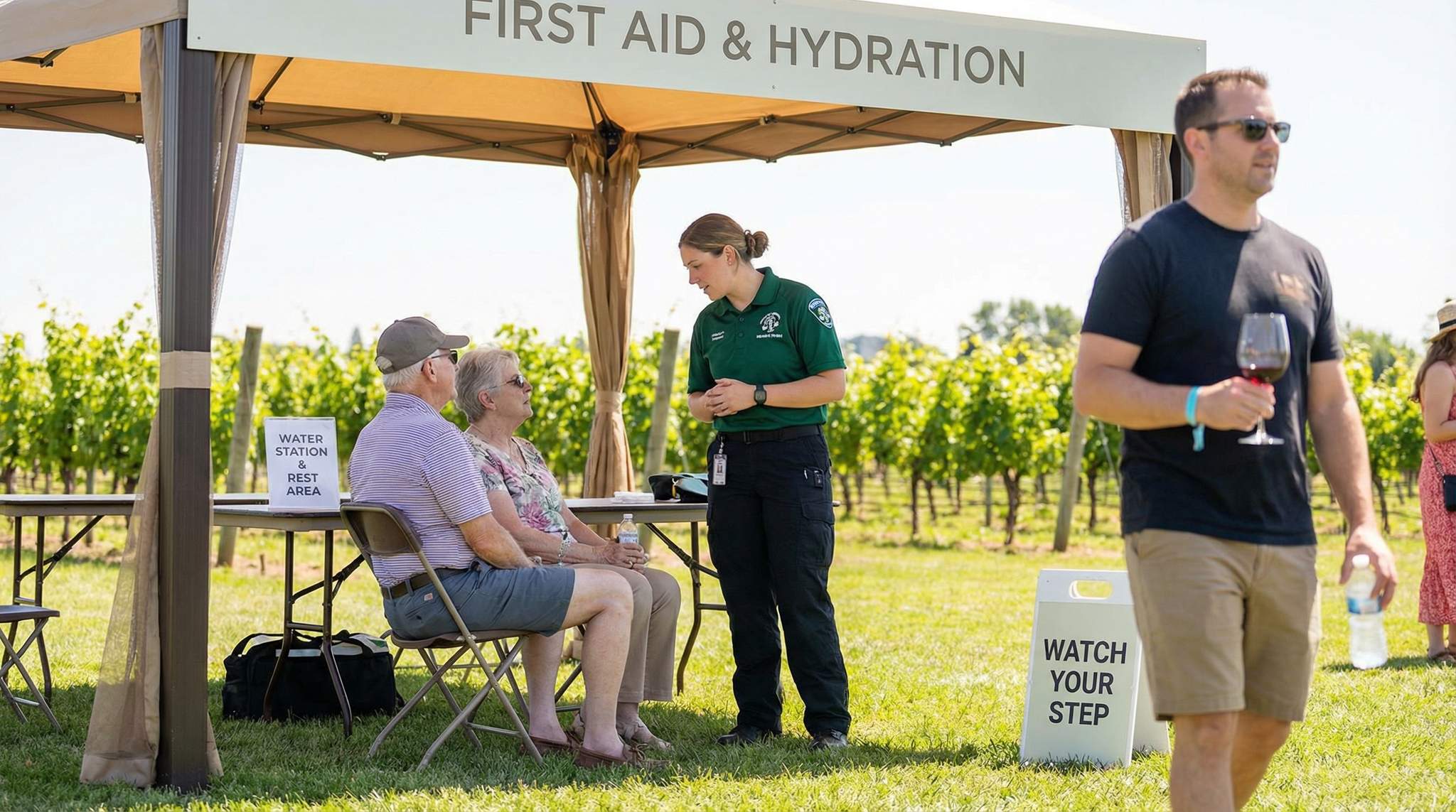 Medical Preparedness for Wine Festivals: Dehydration Prevention, Slip-and-Fall Safety, and Discreet Triage